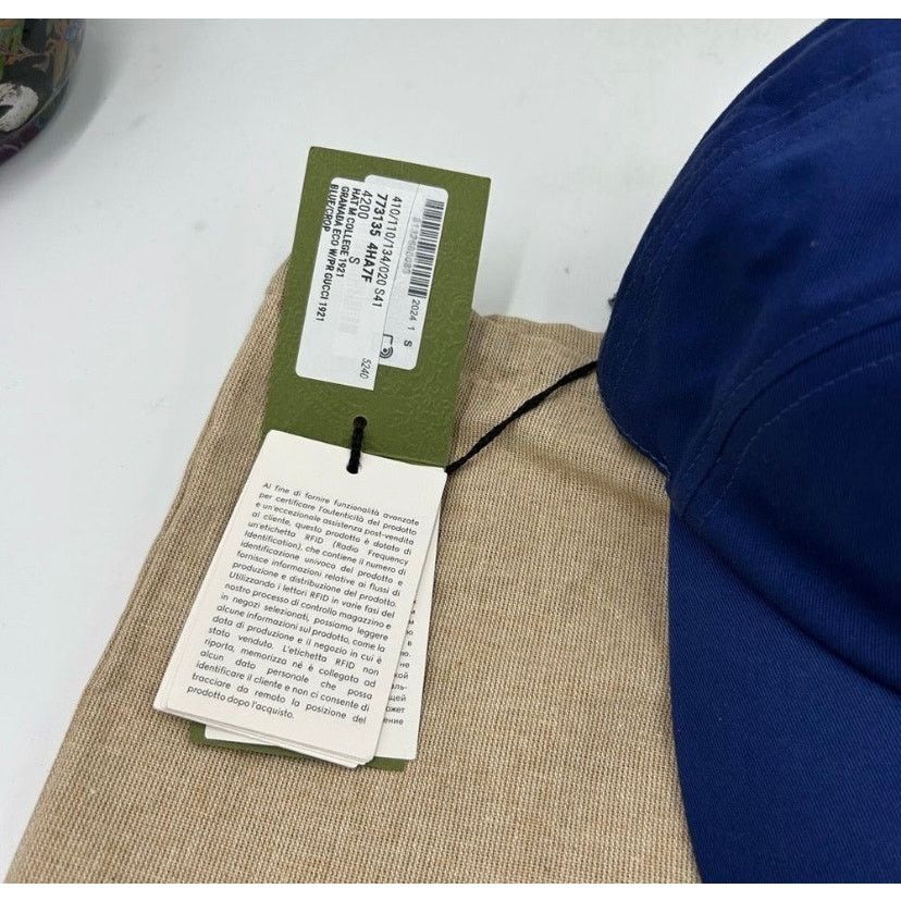 Gucci Gucci GG blue/yellow baseball hat size small adjustable Size ONE SIZE - 4 Thumbnail