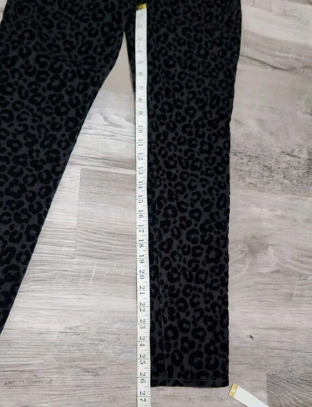 Madewell Madewell Midrise Skinny Leopard Pants Size 27 Black skinny Size 27" / US 4 / IT 40 - 7 Thumbnail