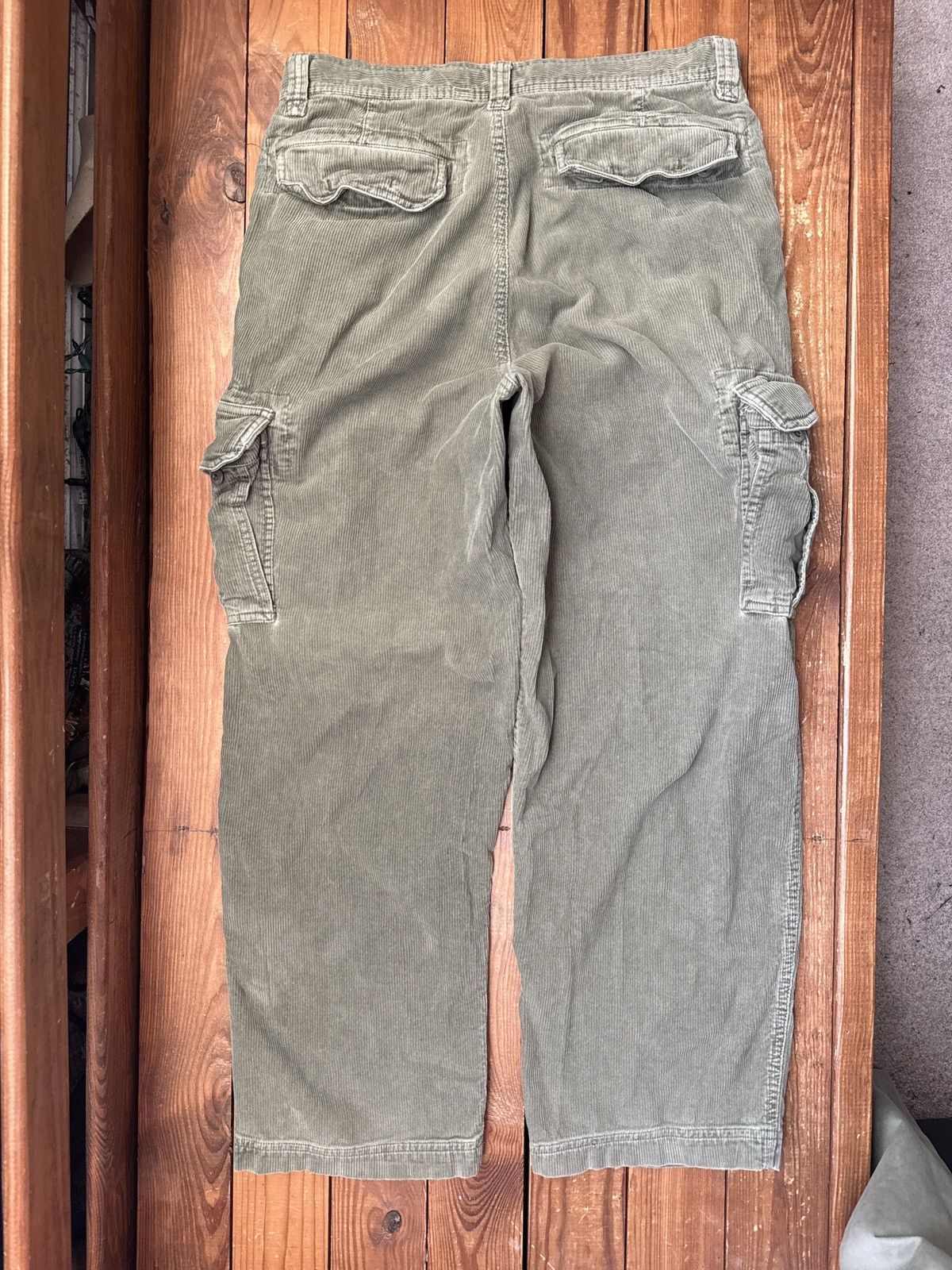 Old Navy × Vintage Vintage 90s Y2K Old Navy Baggy Green Corduroy 