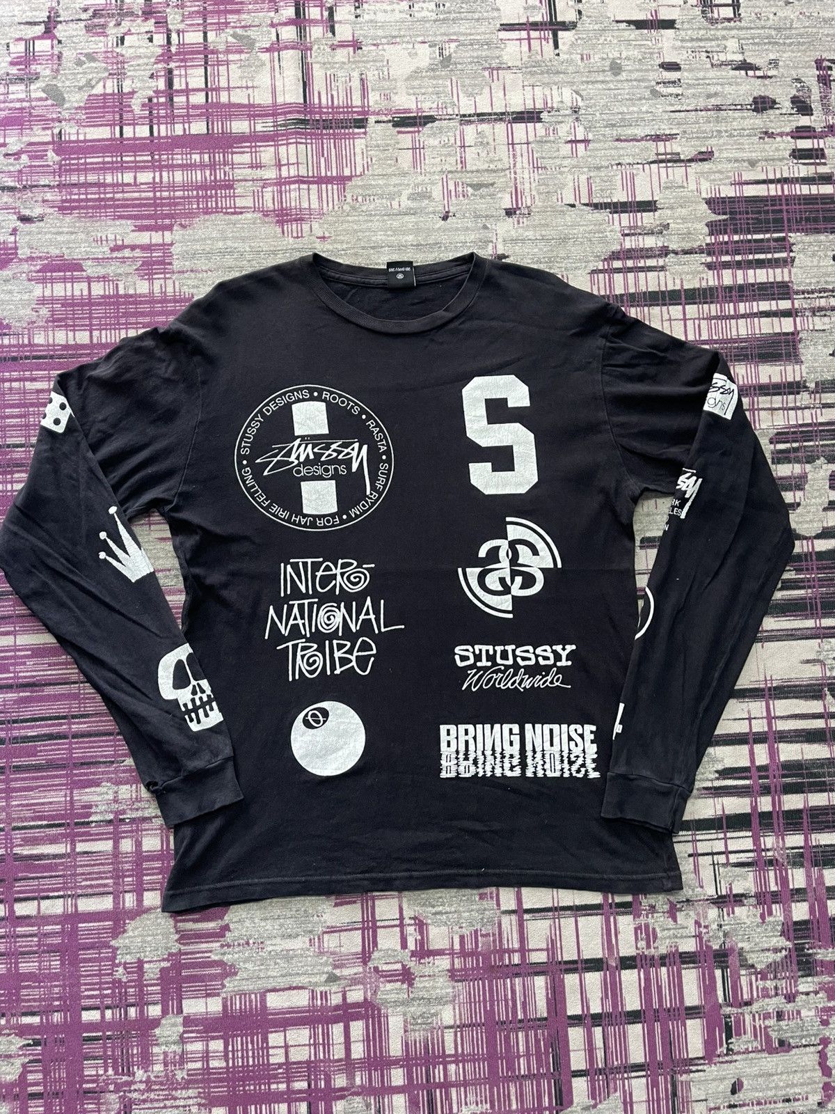 Stussy VINTAGE STUSSY RAT SKULL ALL LOGO LONG SLEEVE VERY RARE Size US M / EU 48-50 / 2 - 2 Thumbnail