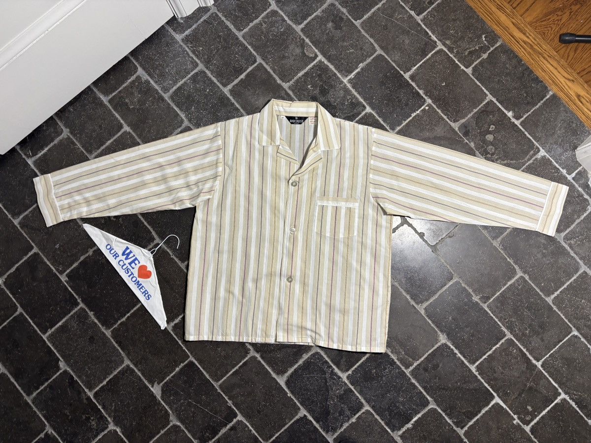 Vintage Striped Pajama Set 90s Vintage Two Piece Suit Sleep Perma Size US 38 / EU 54 - 16 Thumbnail