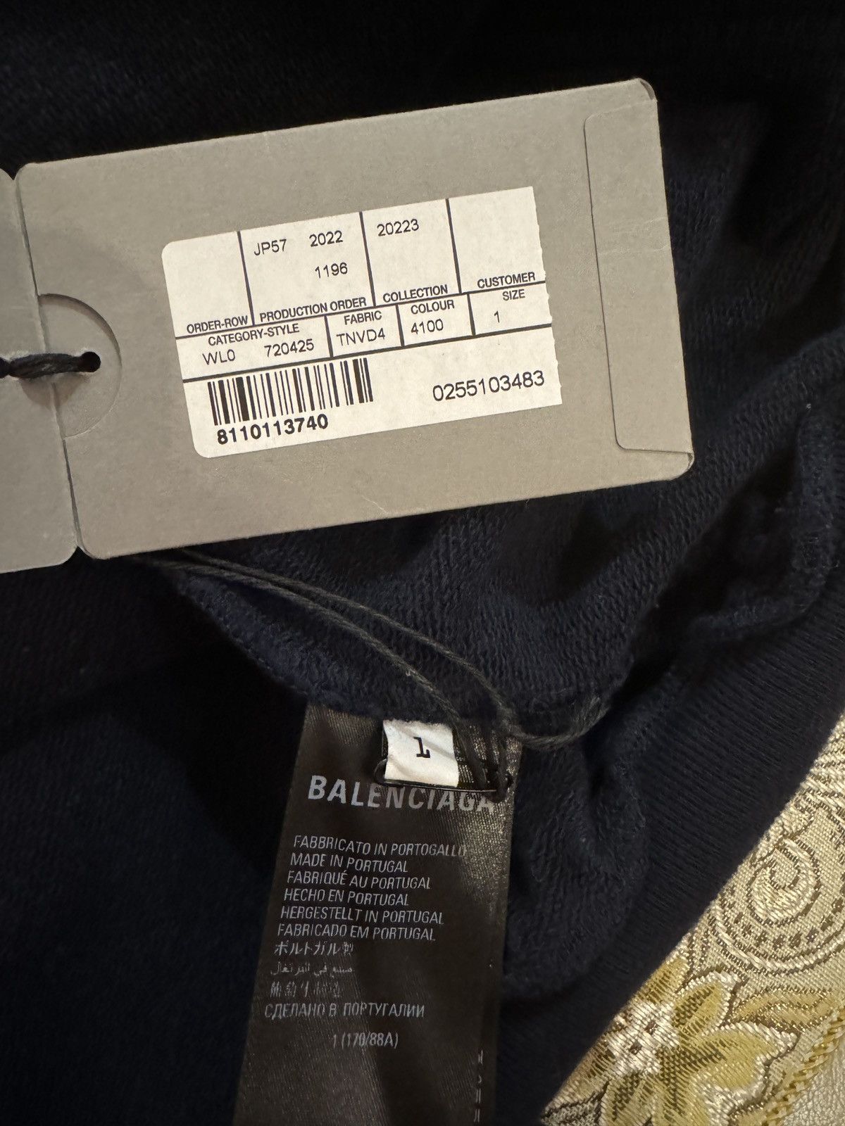 Balenciaga Balenciaga AW22 Polo Hoodie Blue Color Sz.1 Size US S / EU 44-46 / 1 - 8 Thumbnail