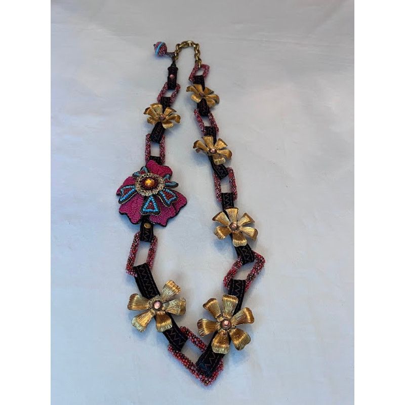 Mary Frances Mary Frances Belt Necklace Boho Adjustable Link VTG 90s Size ONE SIZE - 4 Thumbnail