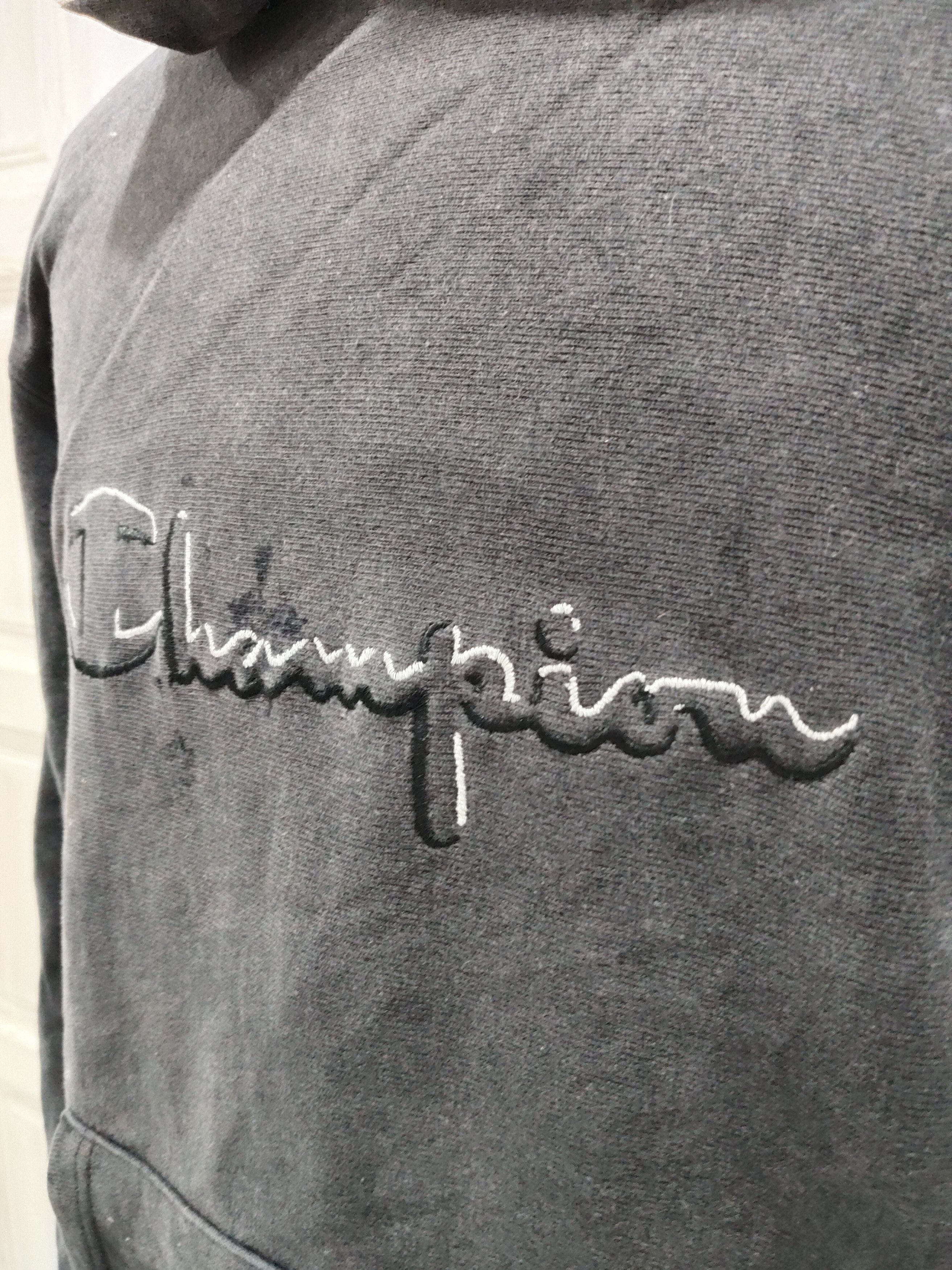 Champion × Vintage Vintage Champion Reverse Weave Spell out Logo Hoodie Size US XL / EU 56 / 4 - 2 Thumbnail