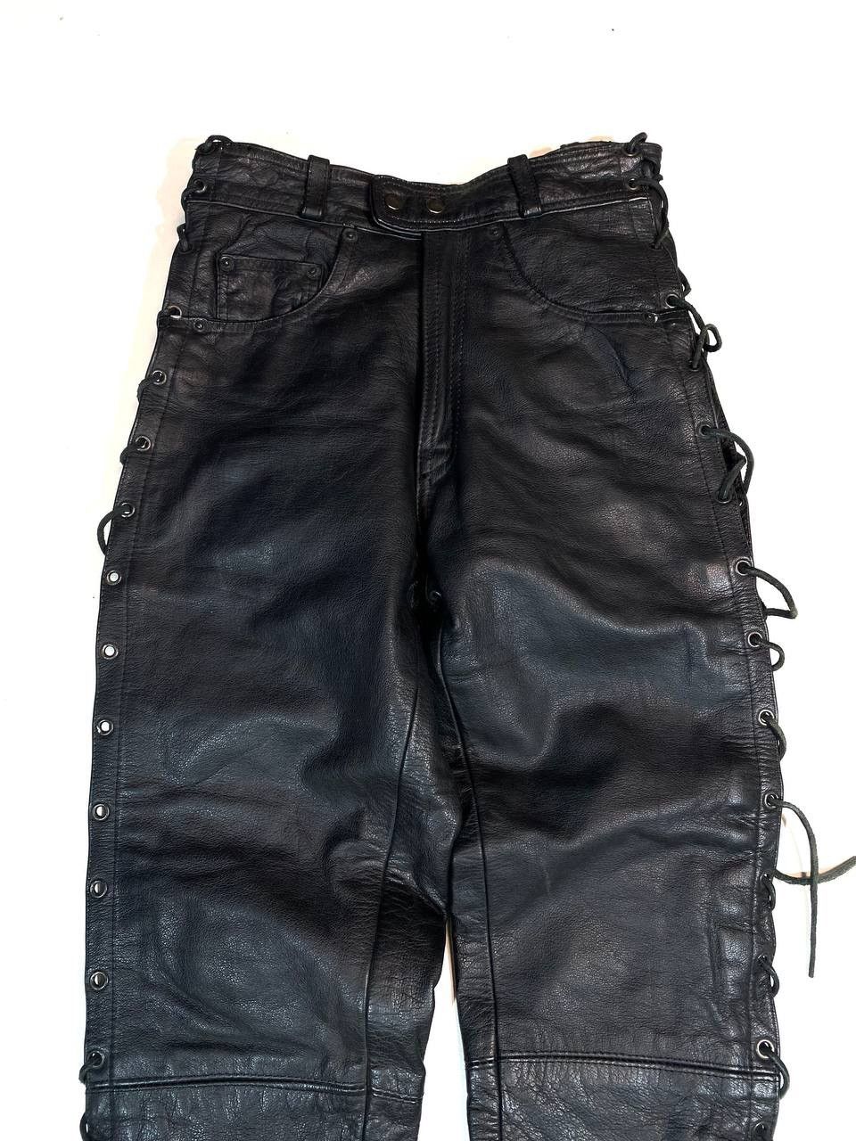 Leather × Vintage Vintage Racing Biker Leather Pants Size US 29 - 3 Thumbnail