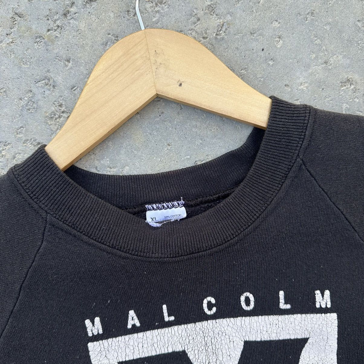 Fruit Of The Loom Vintage 80’s Malcolm X Cut Off Black Power Graphic Sweater Size US L / EU 52-54 / 3 - 2 Thumbnail