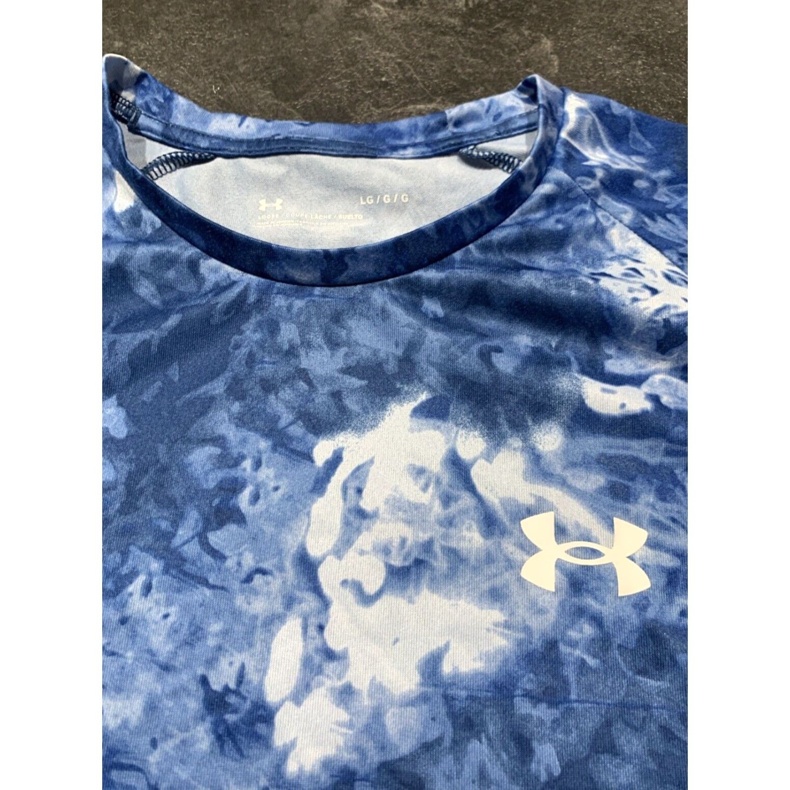 Under Armour Under Armour Shirt Colorful Geometric Blue Large L Short Sleeve Crew Neck Mens T-Shirt Size US L / EU 52-54 / 3 - 6 Thumbnail