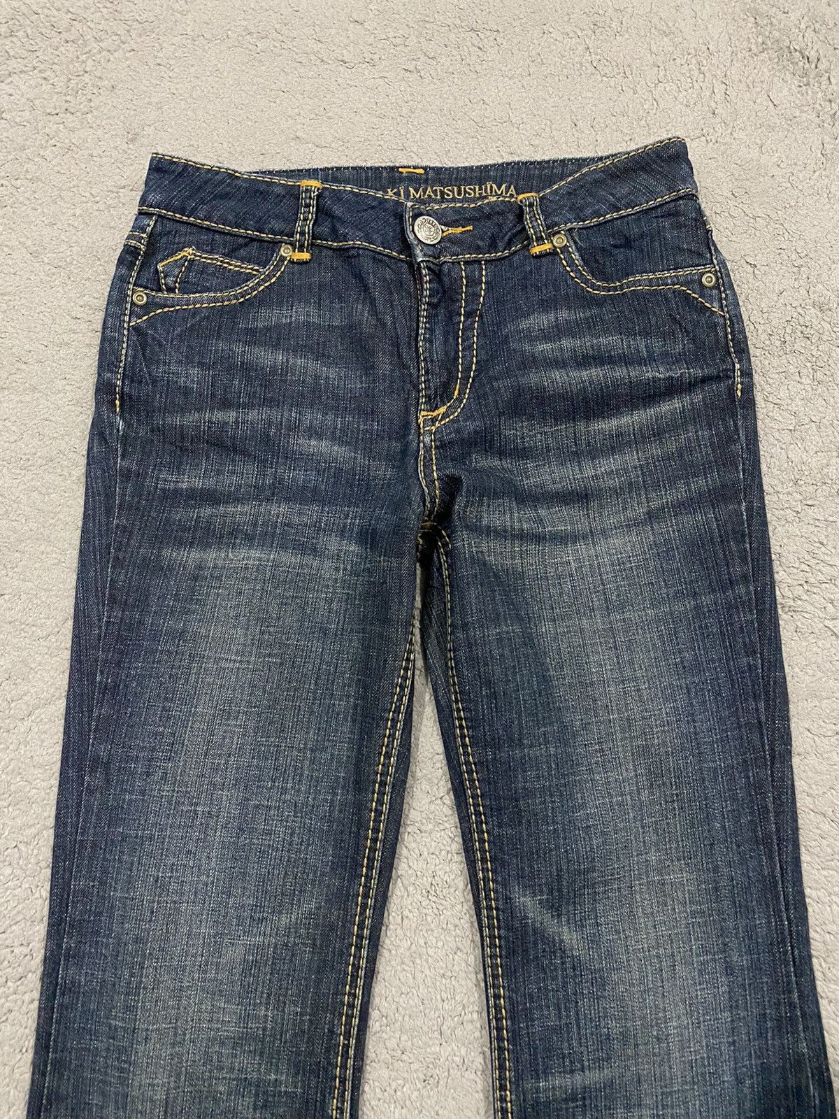Masaki Matsushima Masaki Matsushima Flare Low Rise Stone Wash Designer Jeans Size US 30 / EU 46 - 3 Thumbnail