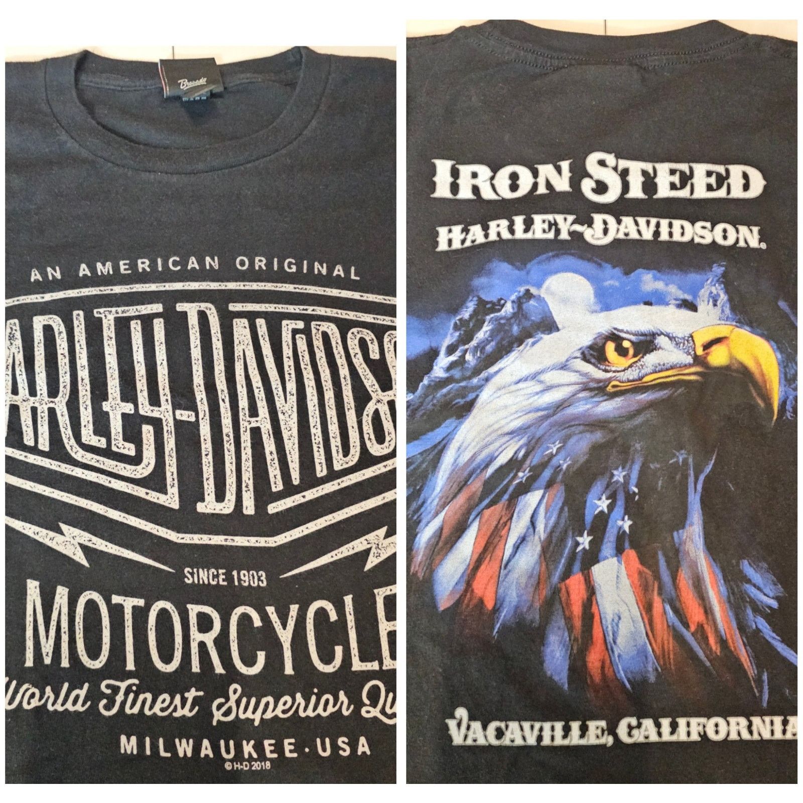 Harley Davidson Harley Davidson Iron Steed Vacaville CA Black Tee XXL 3906 Size US XXL / EU 58 / 5 - 1 Thumbnail