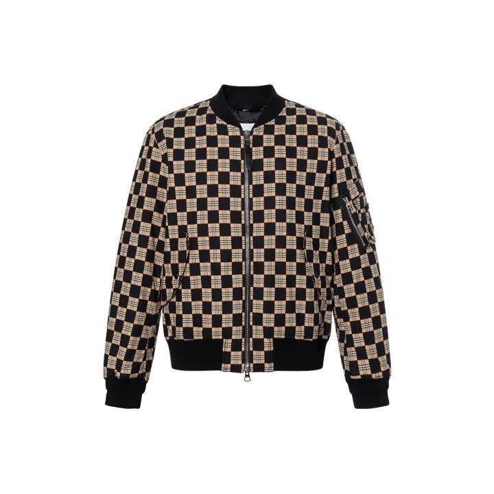 Burberry Burberry Check Pattern Baseball Collar Jacket-250