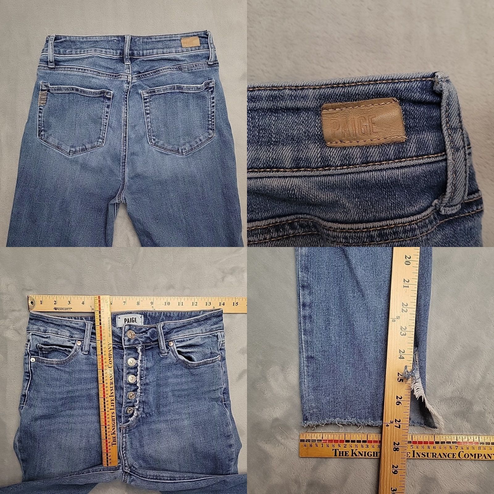 Paige Paige Jeans Womens 28 Blue Denim Margot Skinny Stretch Cotton Blend Casual Pants Size 28" / US 6 / IT 42 - 8 Thumbnail