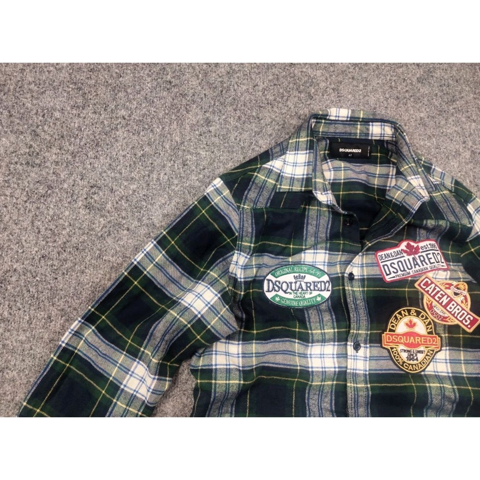 Dsquared2 Dsquared2 Design Dark Green Logo Check Flannel Long sleeve Shirt Button-Up Mens XS S Green Check Brand Dsquared2 Design 90s? Not Vintage Size US S / EU 44-46 / 1 - 4 Thumbnail