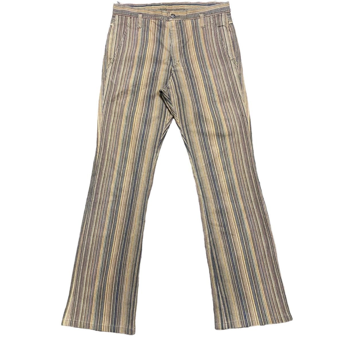 Japanese Brand CUSTOM CULTURE PinStriped Denim Flare Jeans Size US 30 / EU 46 - 1 Thumbnail