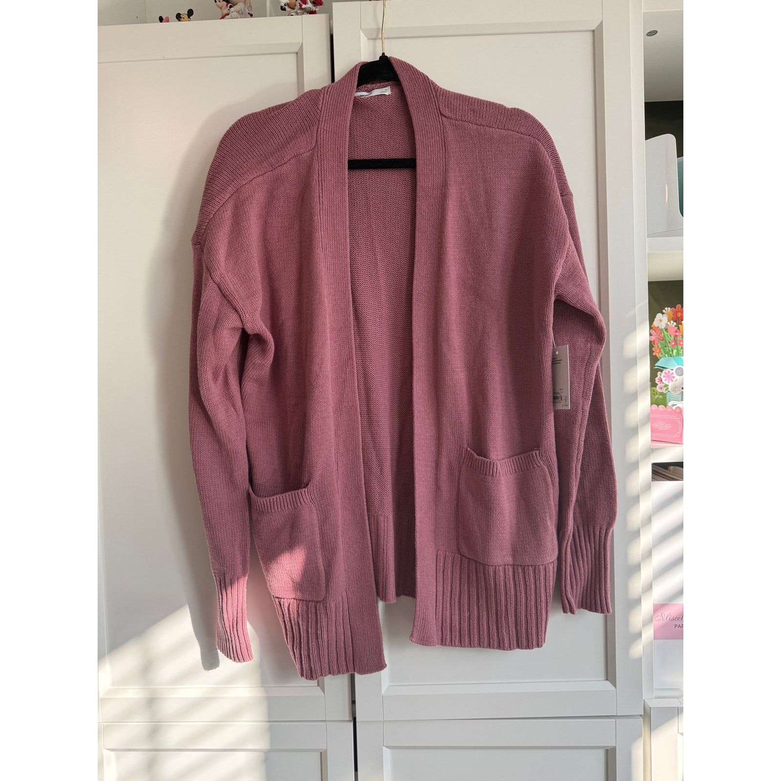 Sonoma Sonoma Dusty Mauve Open Front Knit Cardigan Women M - A008 Size M / US 6-8 / IT 42-44 - 3 Thumbnail