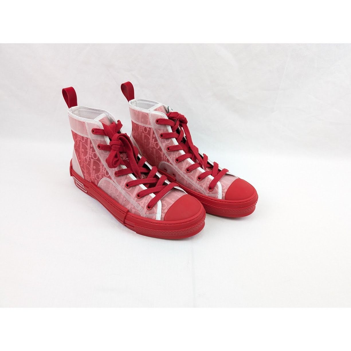 Dior o1rshd1 B23 High-Top Oblique Sneakers in Bordeaux/Ro Size US 8 / EU 41 - 13 Thumbnail