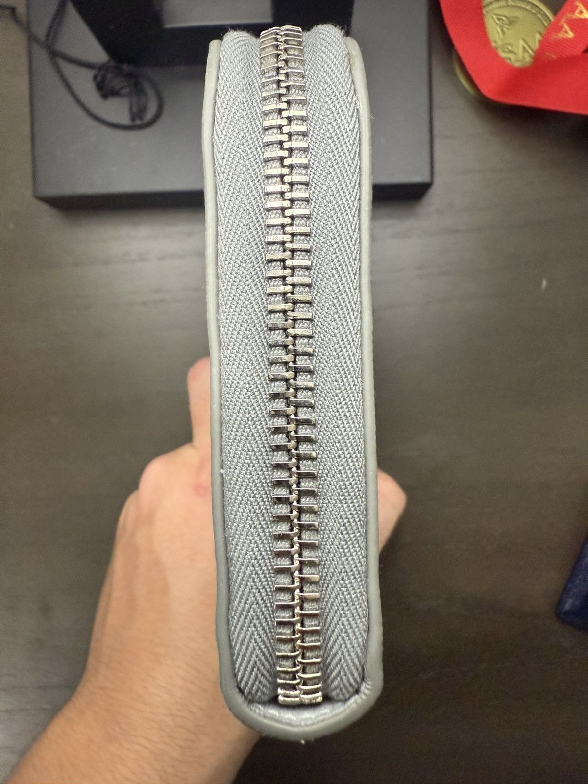 Dior CHRISTIAN DIOR GRAY CD DIAMOND CANVAS ZIPPED LONG WALLET Size ONE SIZE - 5 Thumbnail