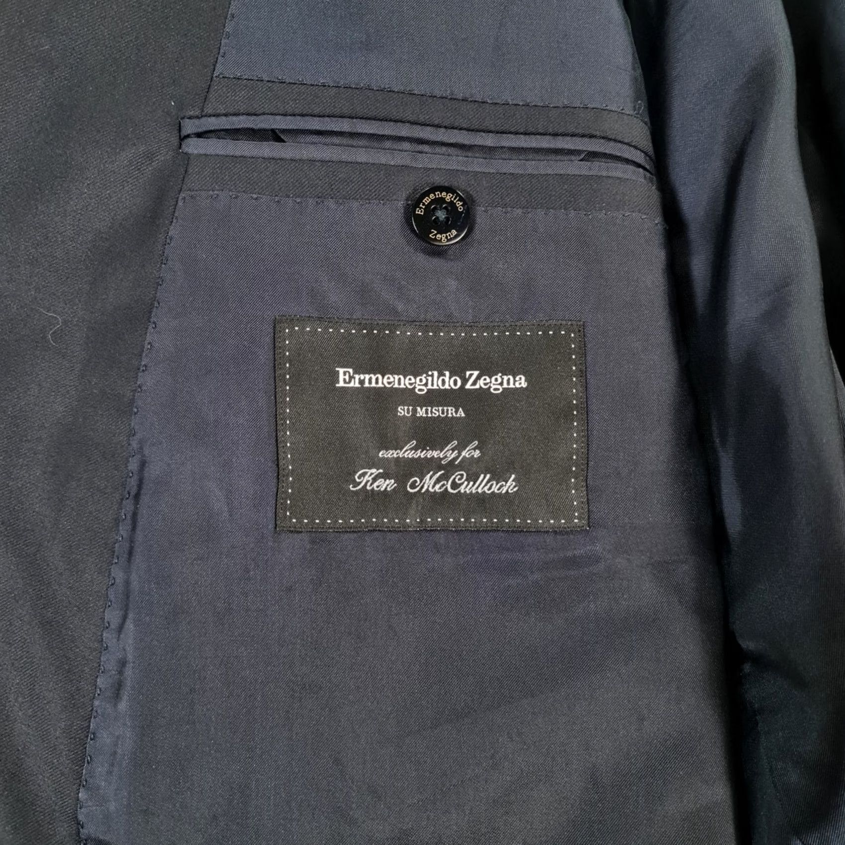 Ermenegildo Zegna Ermenegildo Zegna Blazer Mens Wool Double Breasted Blue 48 R Su Misura Jacket Size 48R - 5 Thumbnail