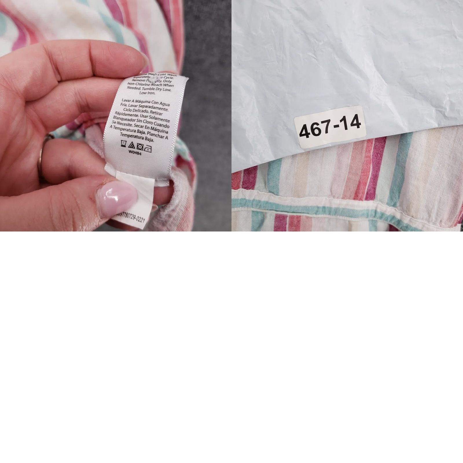 Vintage Time And Tru Dress Womens 3XL White Striped Linen Blend V Neck Pockets Dress Size XXL / US 16-18 / IT 52-54 - 9 Thumbnail