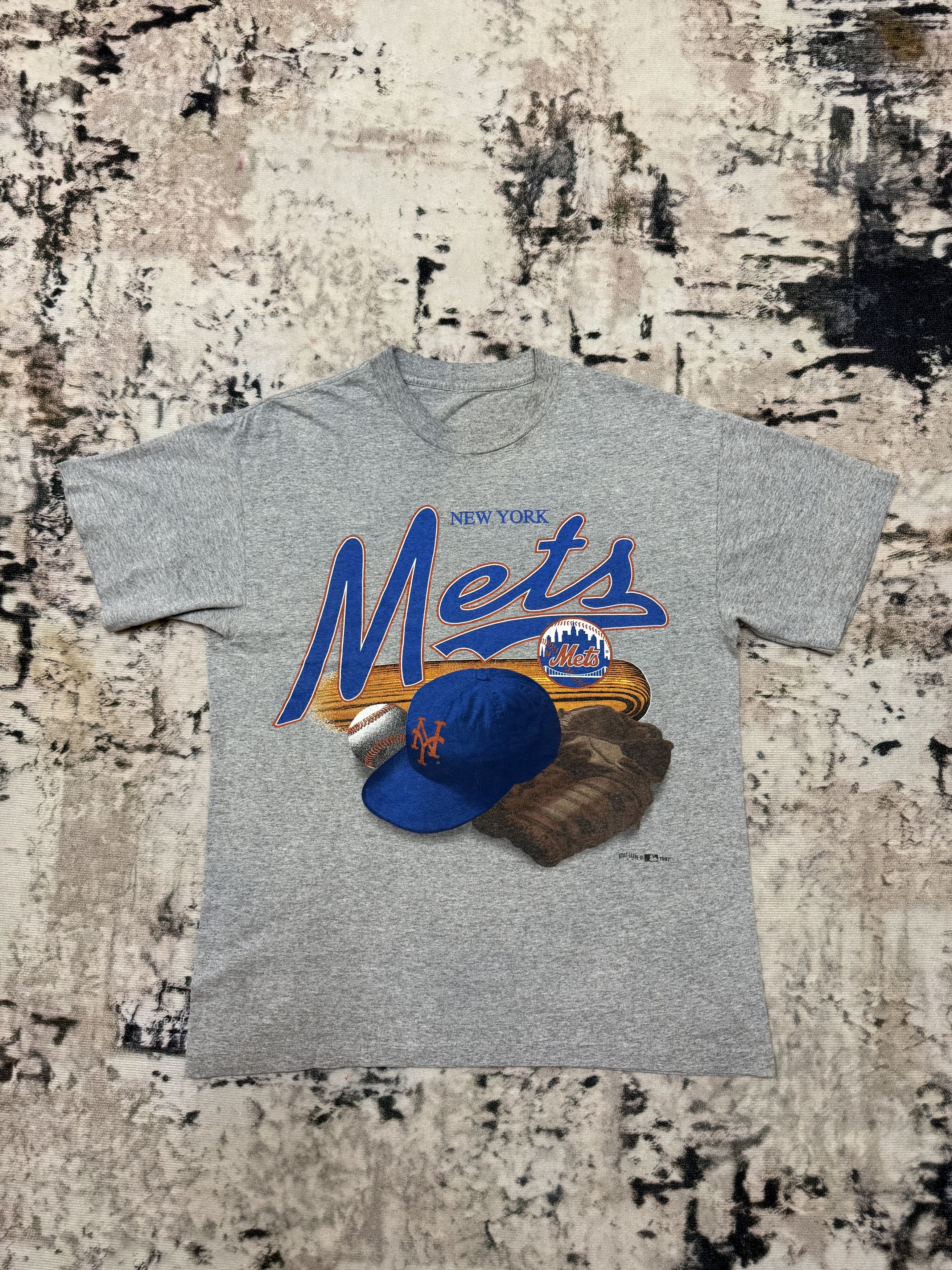 Vintage 90s Mets Henry Aaron Major League Baseball Tshirt