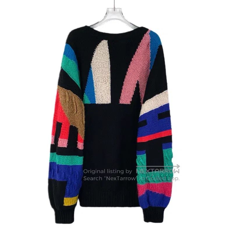 Chanel Chanel Egypt Series Black Geometric Pattern jacquard Cashm Size US M / EU 48-50 / 2 - 2 Thumbnail