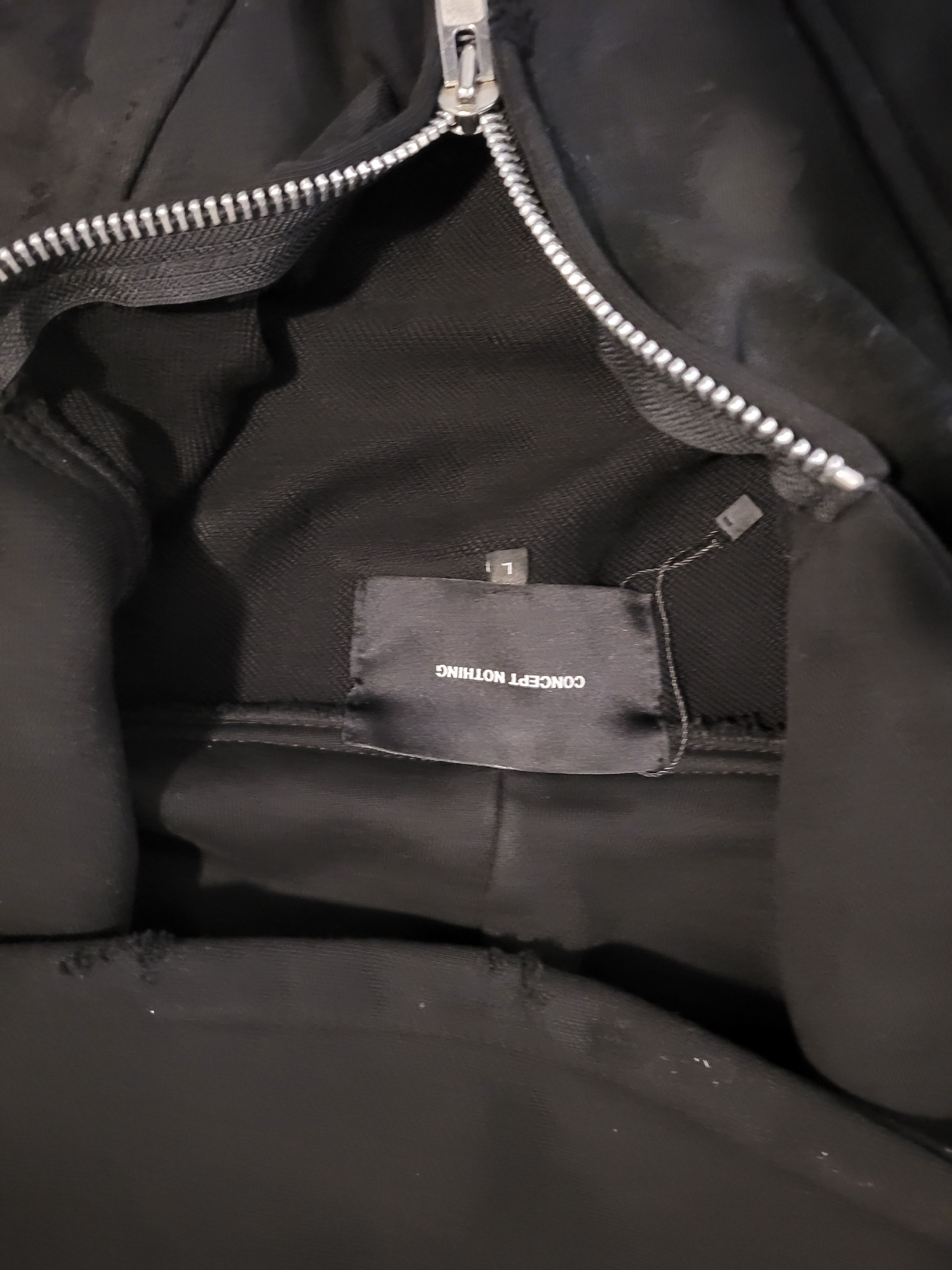 Concept noting AB INFERNO DESTROYED BLACK ZIPPER HOODIE