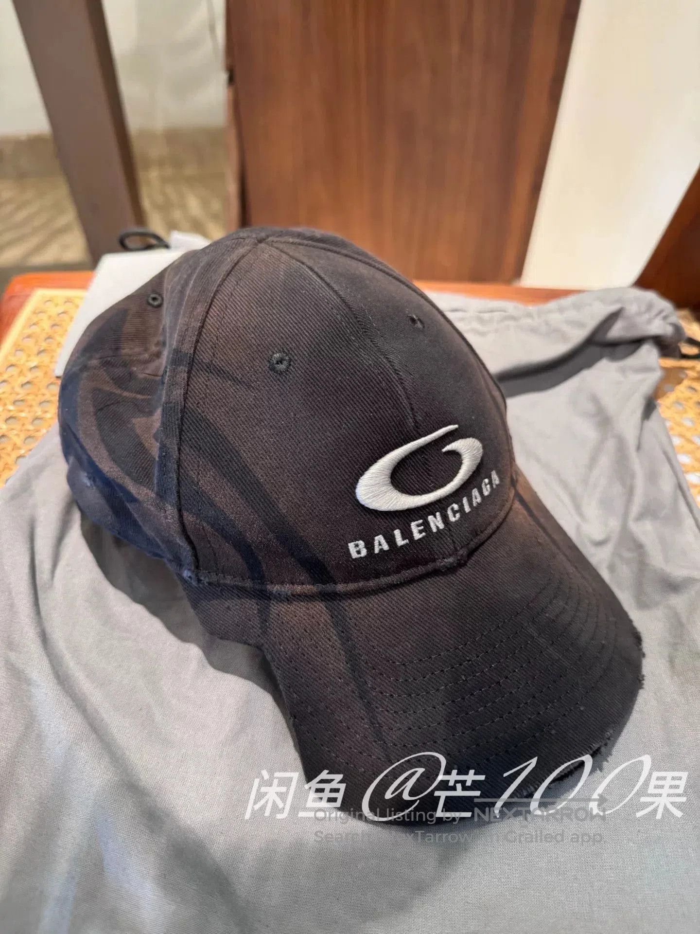Balenciaga 24 Washed Vintage Tattoo Baseball Cap.
