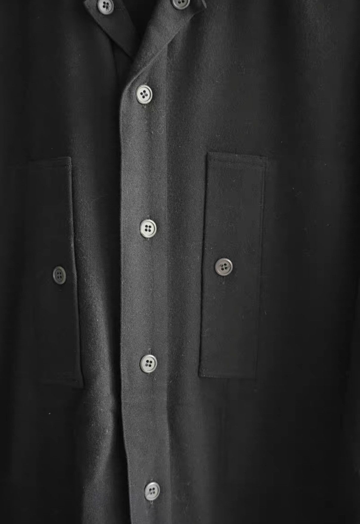 Yohji Yamamoto Yohji Yamamoto 98AW Contrast Collar Wool Shirt K4 Size US M / EU 48-50 / 2 - 4 Thumbnail