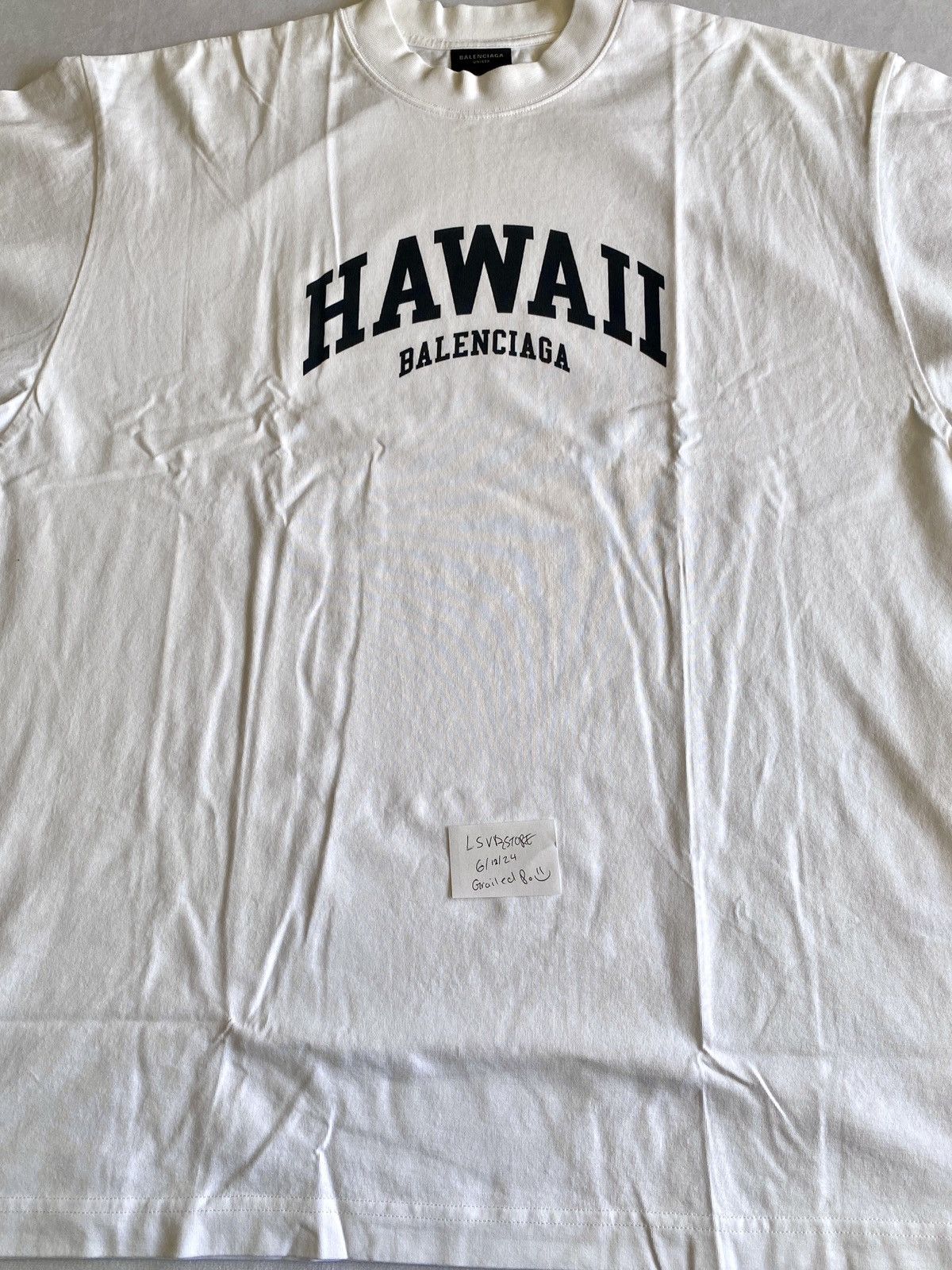 Balenciaga Balenciaga Hawaii Exclusive oversize Tee White Medium Size US M / EU 48-50 / 2 - 2 Thumbnail