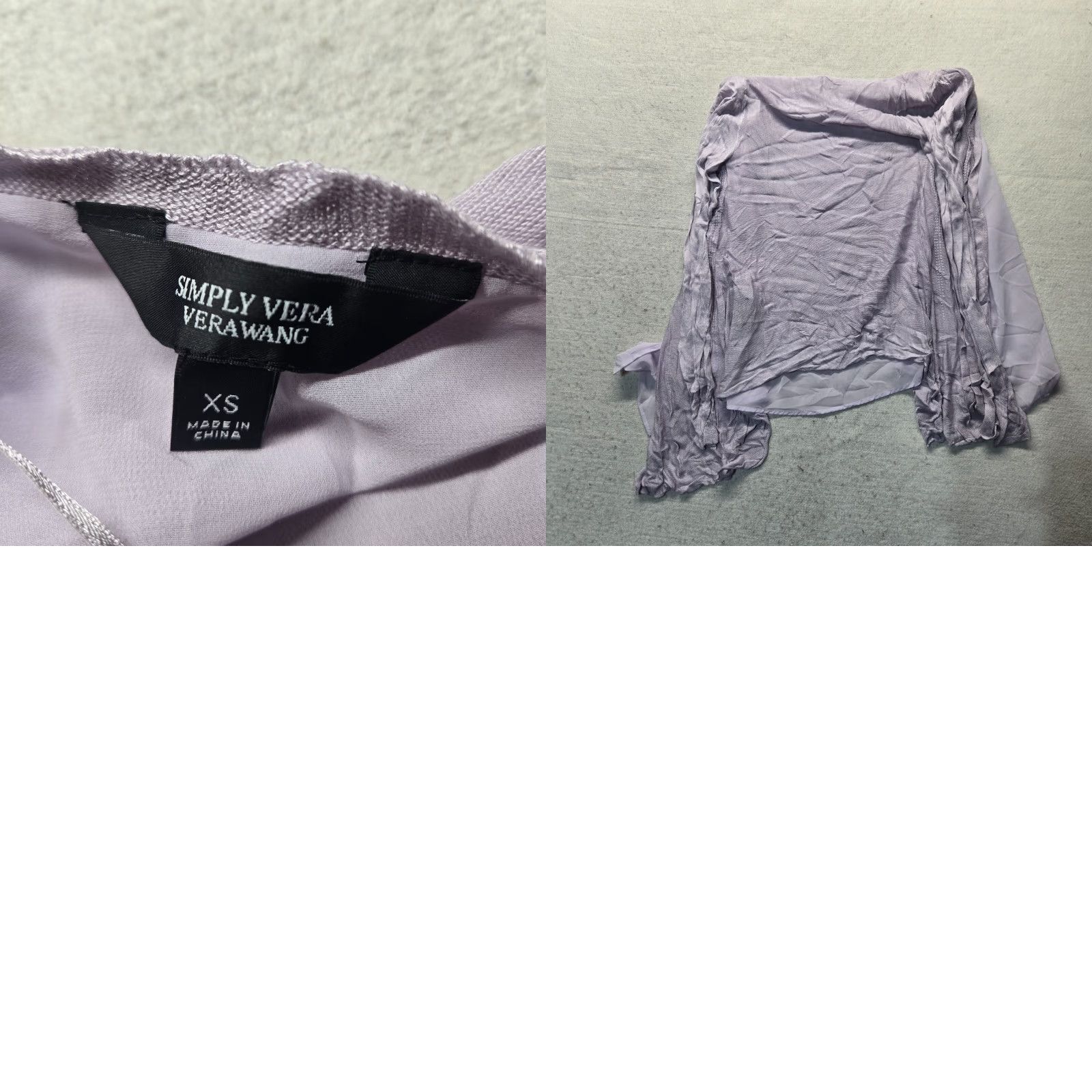 Vera Wang Vera Wang Simply Vera Purple Open Cardigan Double Layer Women's XS Extra Small Cardigan Open Purple Vera Wang Women XS Purple Cardigan Size XS / US 0-2 / IT 36-38 - 8 Thumbnail