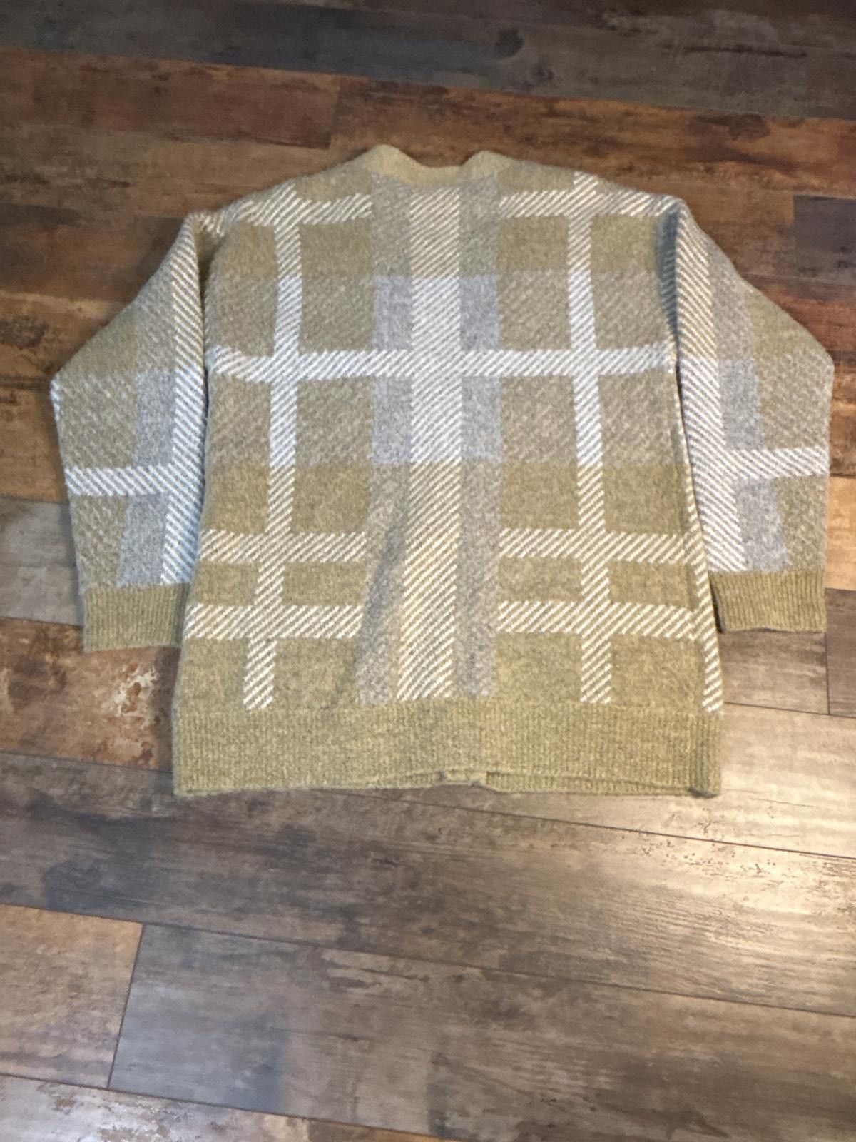 Caruso Cyrus Women's Button-Up Cardigan Sweater Plaid Size M / US 6-8 / IT 42-44 - 7 Thumbnail