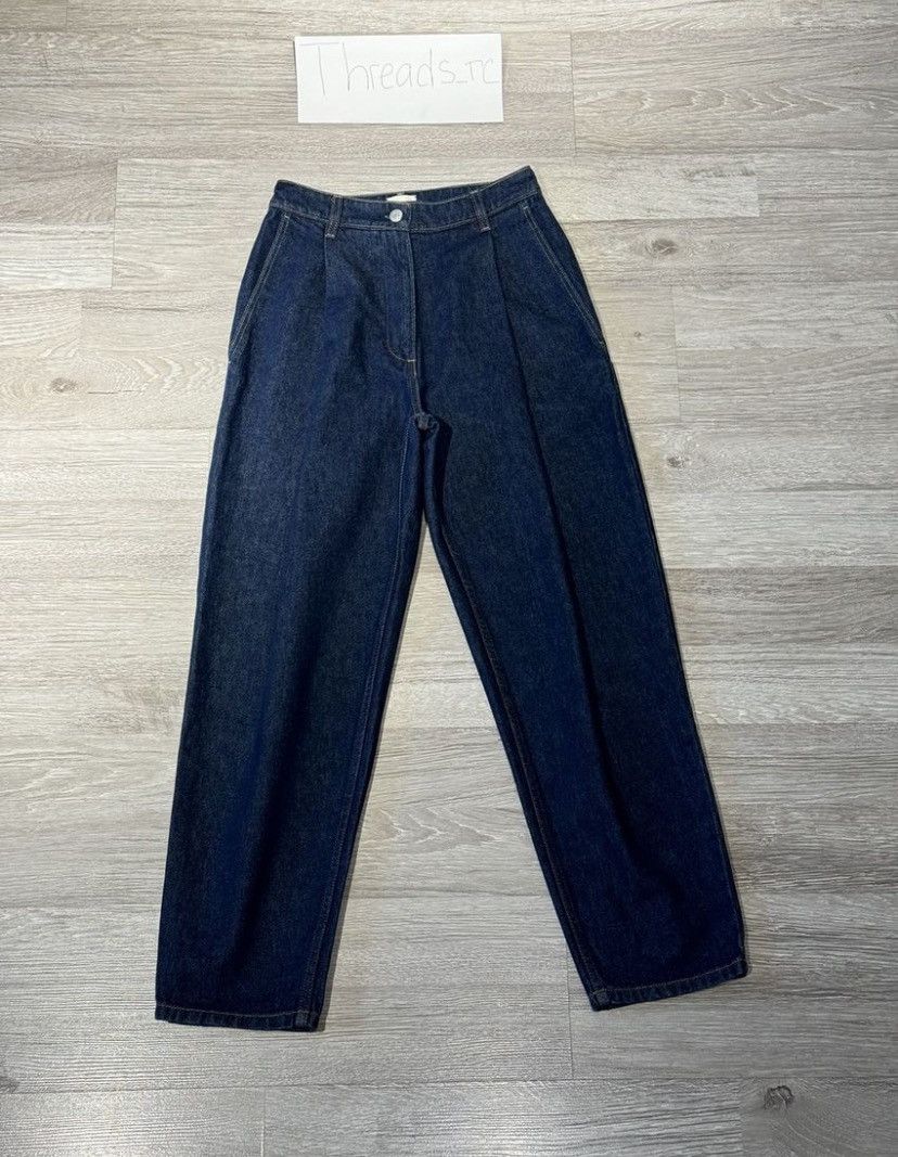 Magda Butrym MAGDA BUTRYM Toteness pleated high-rise tapered jeans Size 25" / US 0 / IT 36 - 2 Thumbnail