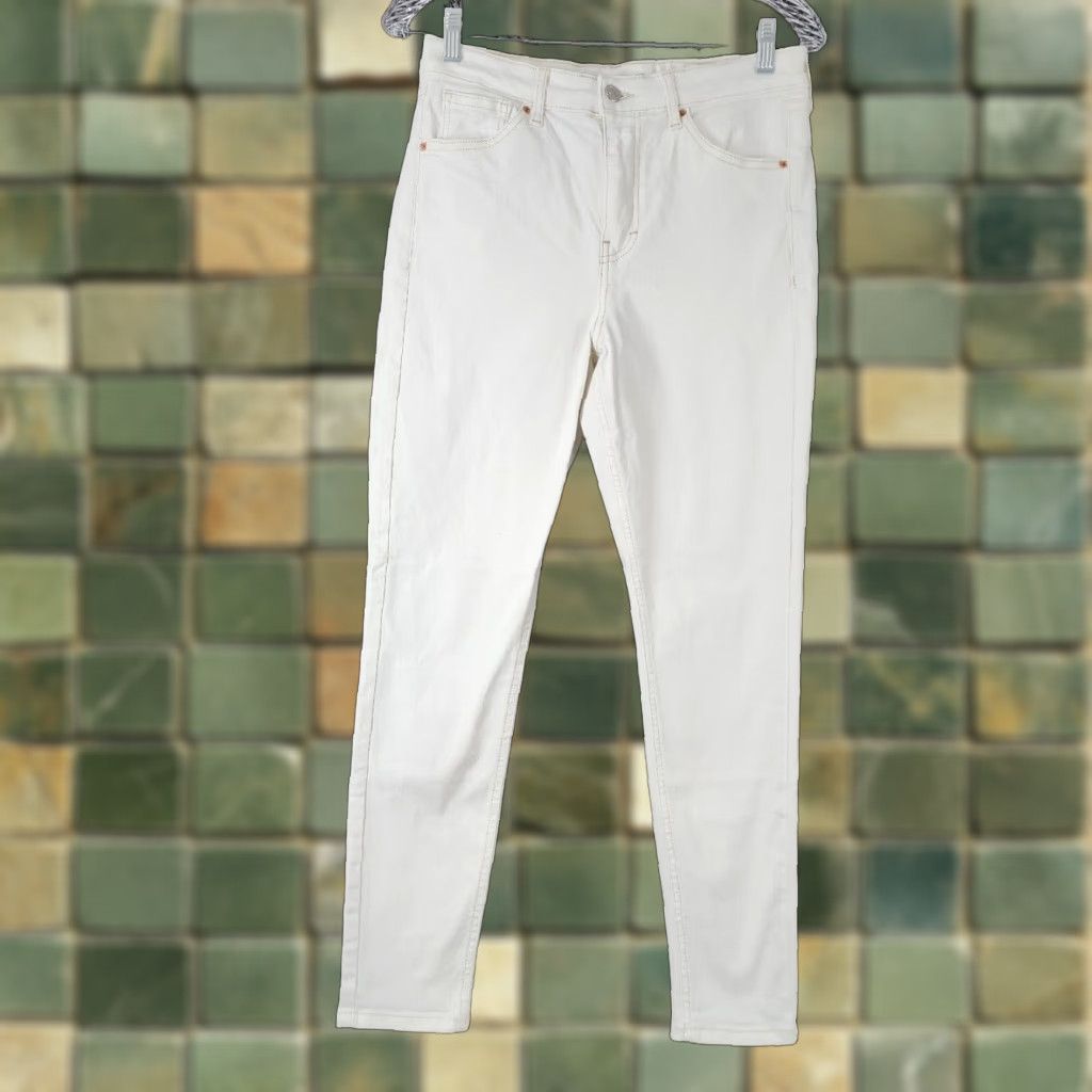 Topshop Topshop Jamie Jeans Womens Skinny White 29x28 Color White 29 Inseam 28in size 29 Regular Size 29" - 1 Thumbnail
