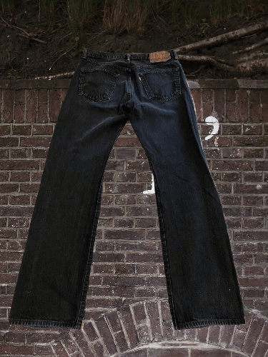Levi's Vintage Levi's 501 Black Distressed Jeans Size US 34 / EU 50 - 1 Thumbnail
