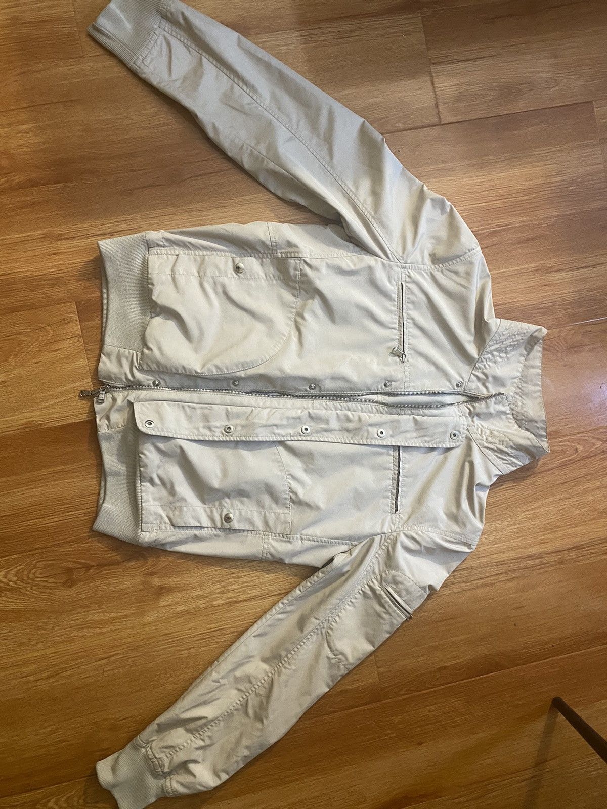 Brunello Cucinelli Brunello Cucinelli Nylon Beige Bomber Size US M / EU 48-50 / 2 - 1 Thumbnail