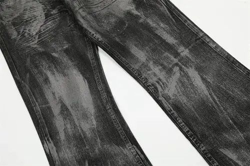 Jean Punk men's ink-splashed dirty loose straight jeans Size US 32 / EU 48 - 6 Thumbnail