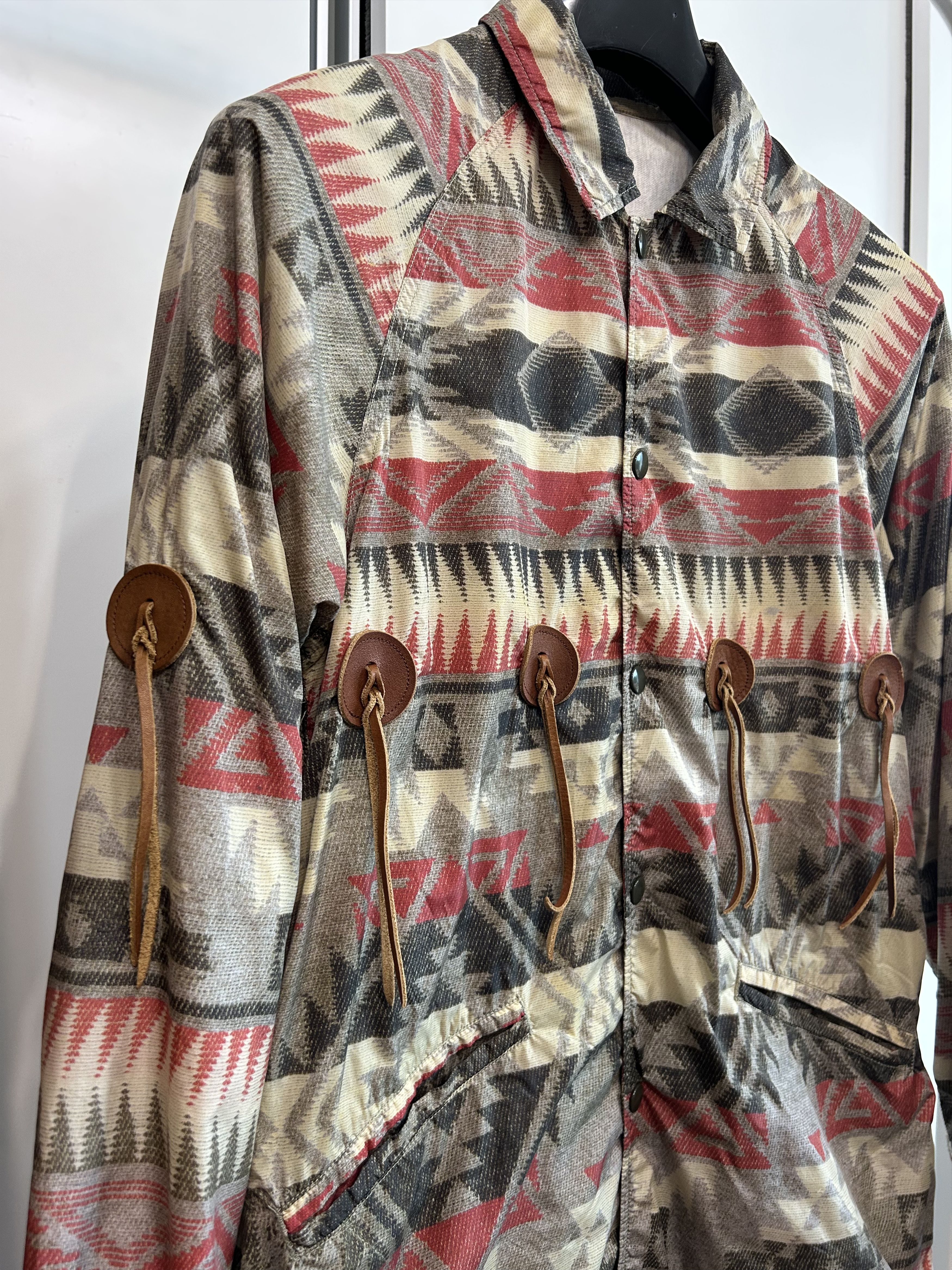Kapital KAPITAL Southwestern Leather-Trimmed Coat Size US M / EU 48-50 / 2 - 5 Thumbnail