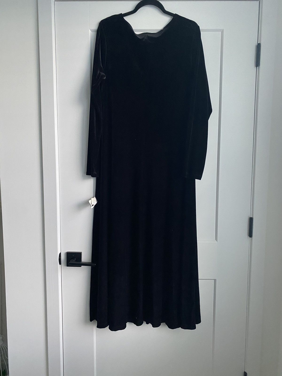 Other White Stag Black Velvet Maxi Dress Long Sleeve XL NWT Size XL / US 12-14 / IT 48-50 - 3 Thumbnail