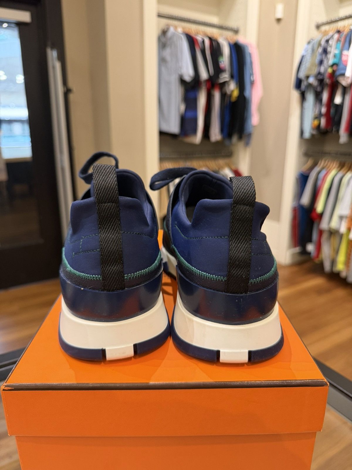 Hermes Hermes Stadium Sneakers -Navy Size US 10 / EU 43 - 6 Thumbnail