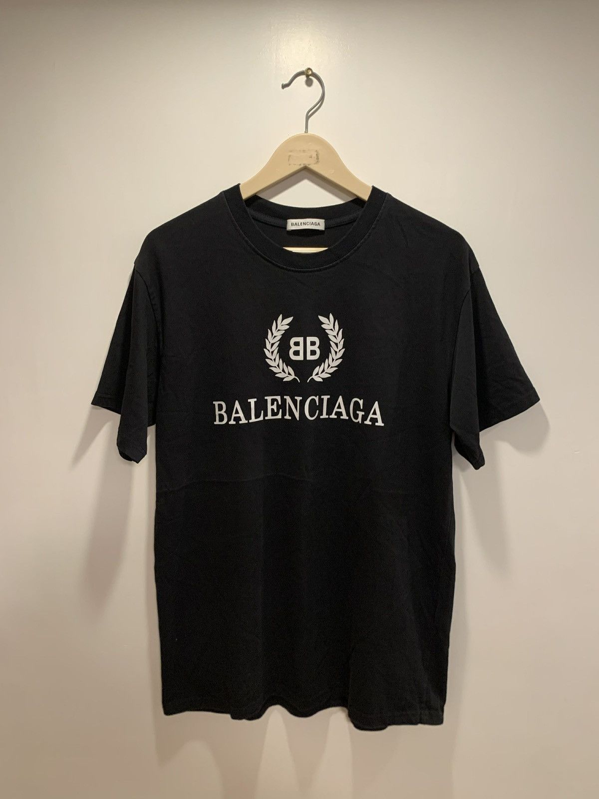 Balenciaga Balenciaga Wheat Ear Washed Black Tee Size US XS / EU 42 / 0 - 1 Thumbnail