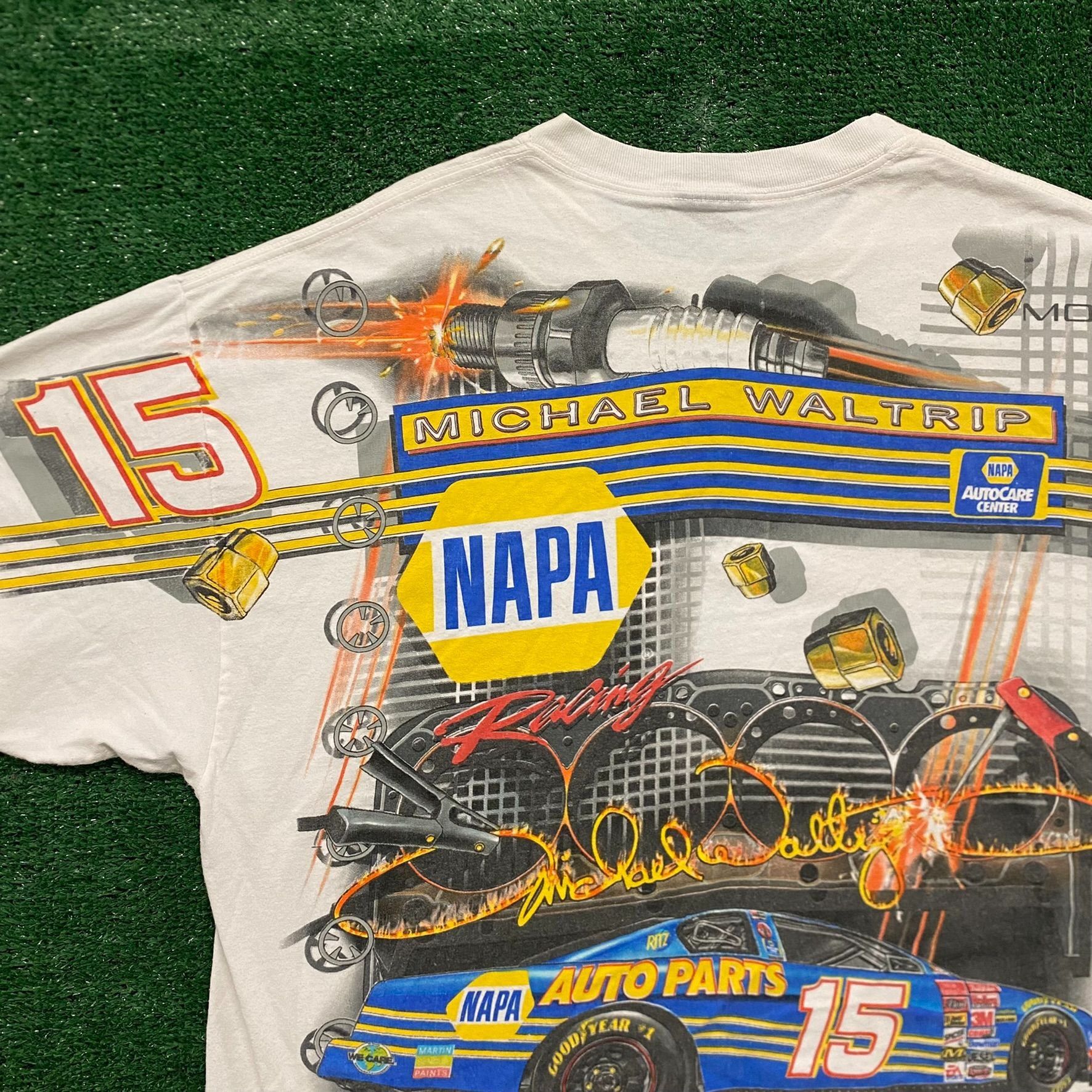 NASCAR Vintage 90s NAPA NASCAR AOP Baggy Essential Racing Tee Size US XXL / EU 58 / 5 - 6 Thumbnail