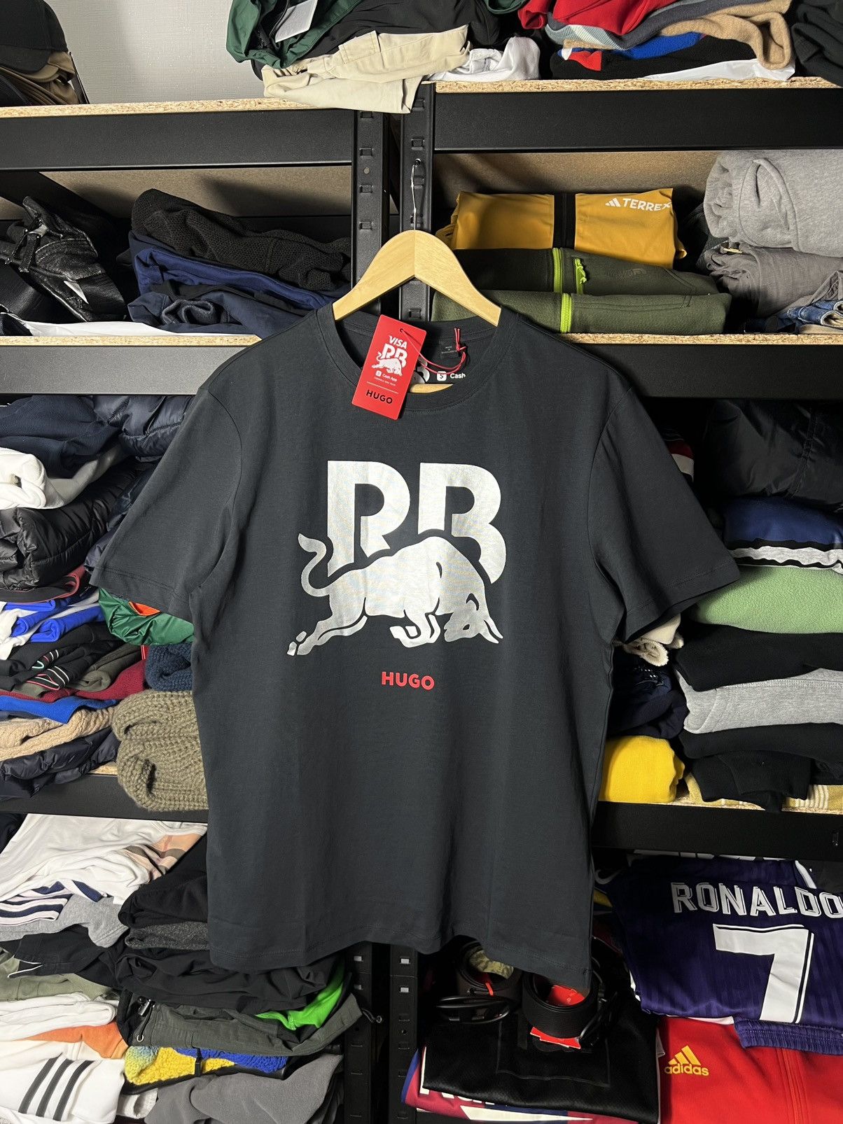 Hugo HUGO Red Bull Racing F1 T-Shirt Visa Cash App Black Y2K Size US S / EU 44-46 / 1 - 3 Thumbnail