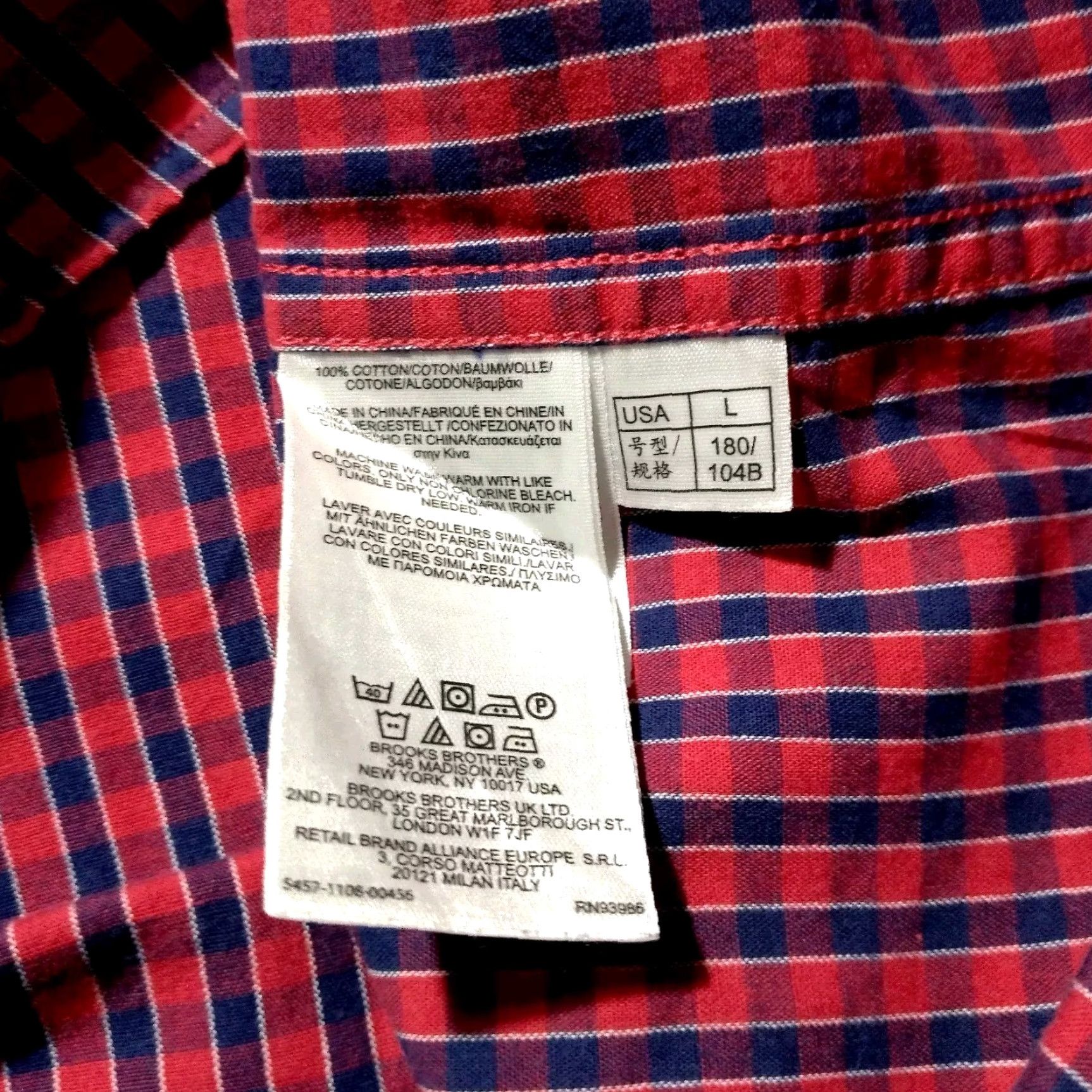 Brooks Brothers BROOKS BROTHERS 346 DRESS SHIRT Large Long Sleeve Button Down Plaid Multicolor Professional Mens Size US L / EU 52-54 / 3 - 5 Thumbnail