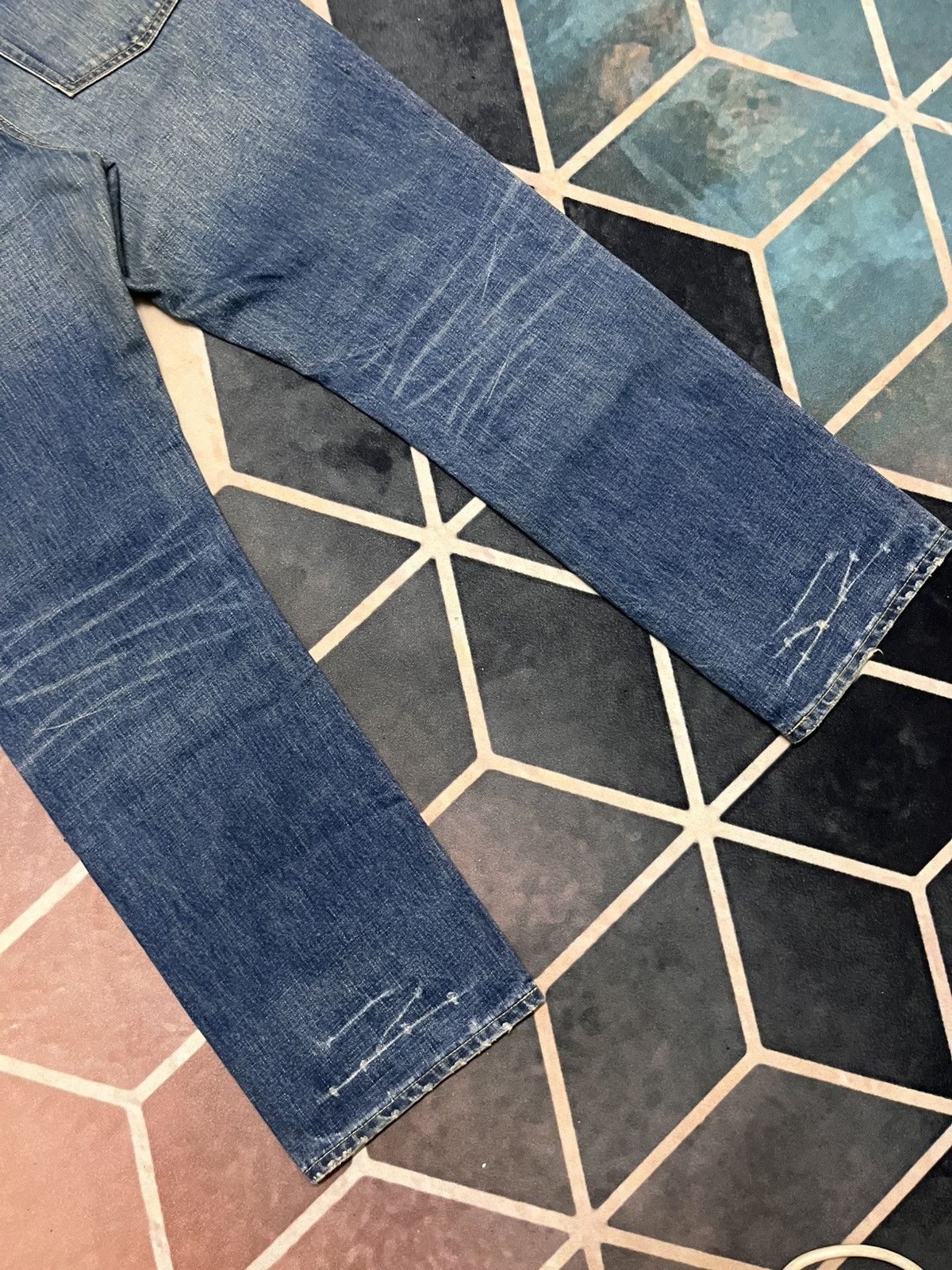 Japanese Brand journal standard distressed selvedge vintage big e style Size US 32 / EU 48 - 18 Thumbnail