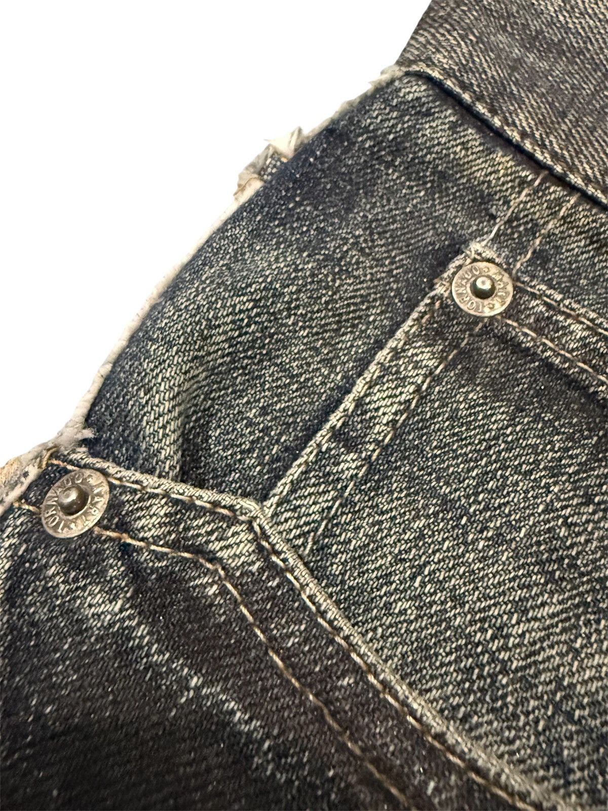 Tornado Mart TORNADO MART FLARED DISTRESSED BOOTCUTJEANS Size US 31 - 12 Thumbnail