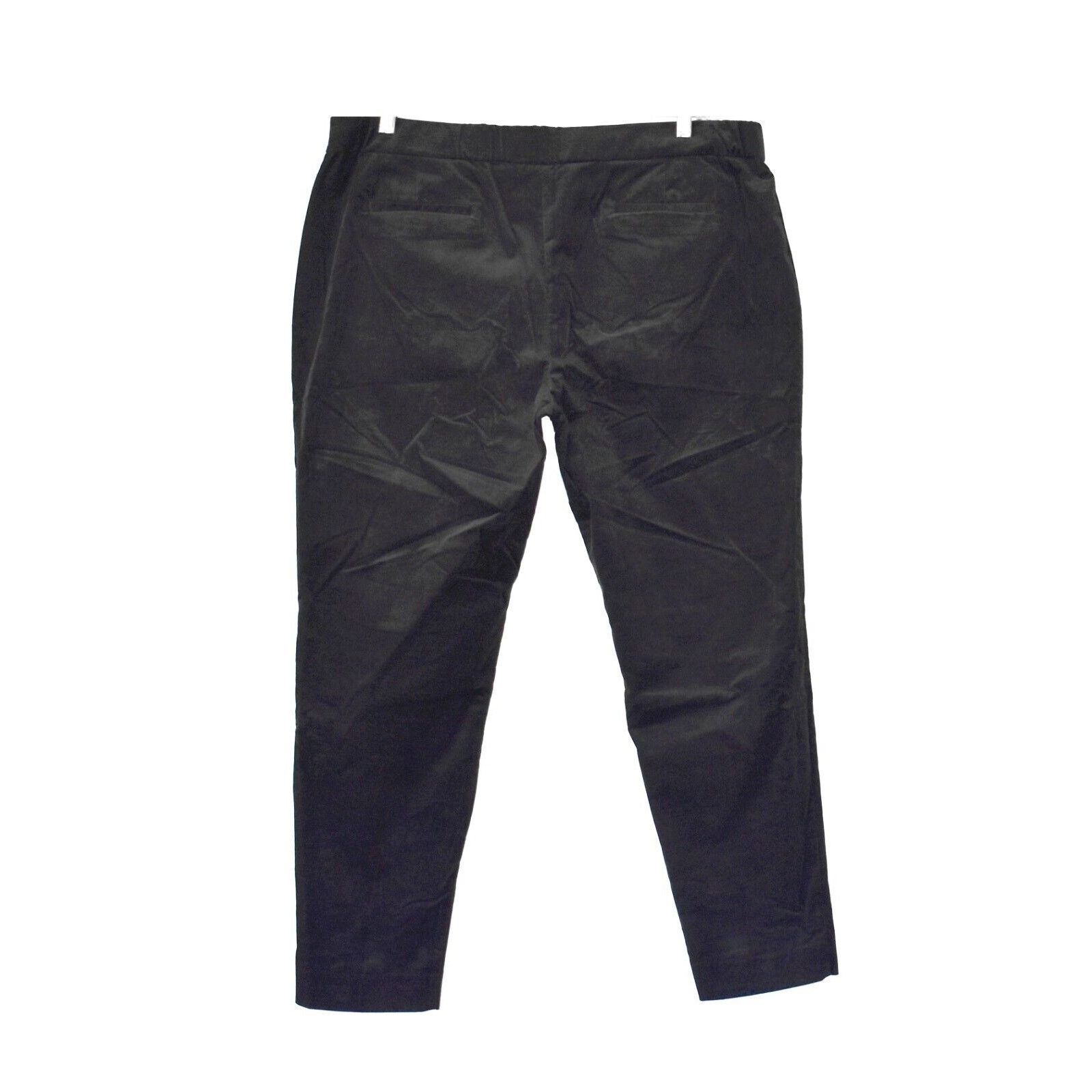 Eileen Fisher NEW EILEEN FISHER Black Velour Side Zipper Trouser Pants XL Size 38" / US 16 / IT 52 - 2 Thumbnail