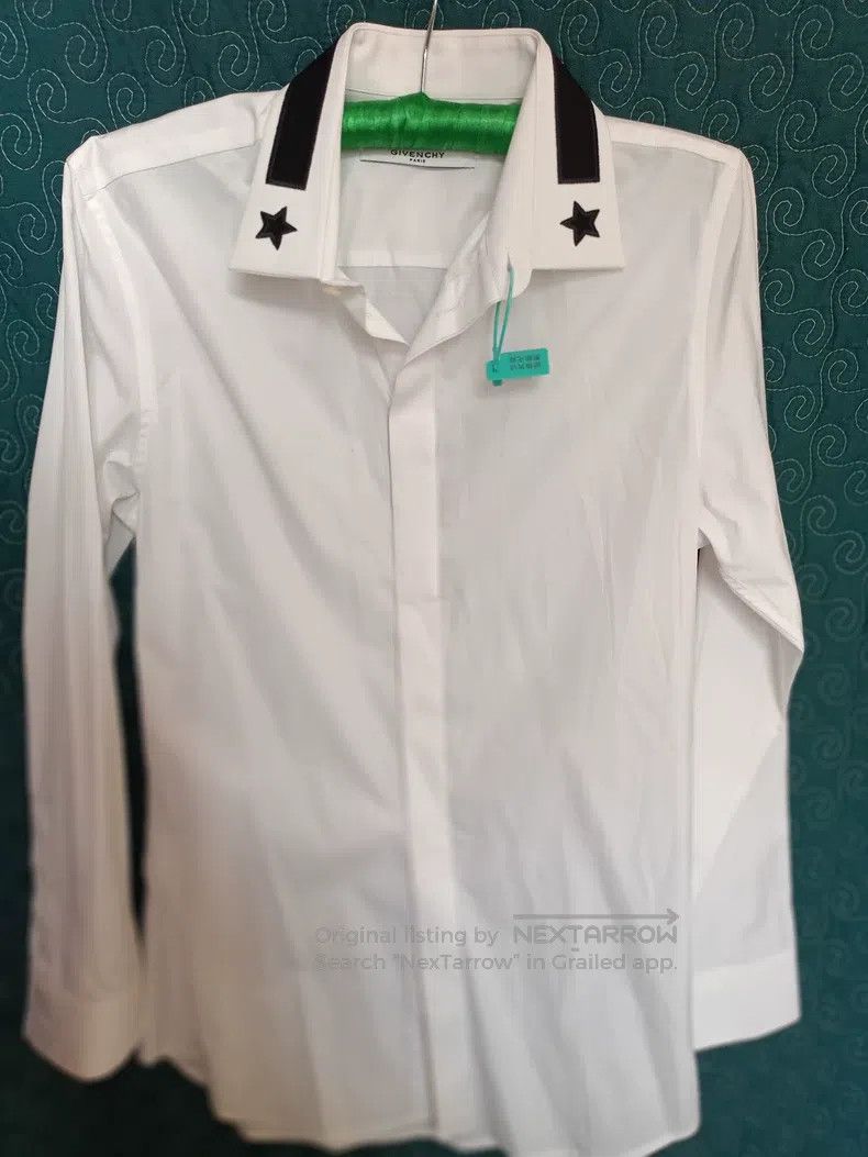 Givenchy Givenchy Size 40 Men's White Star Shirt Size US M / EU 48-50 / 2 - 1 Thumbnail