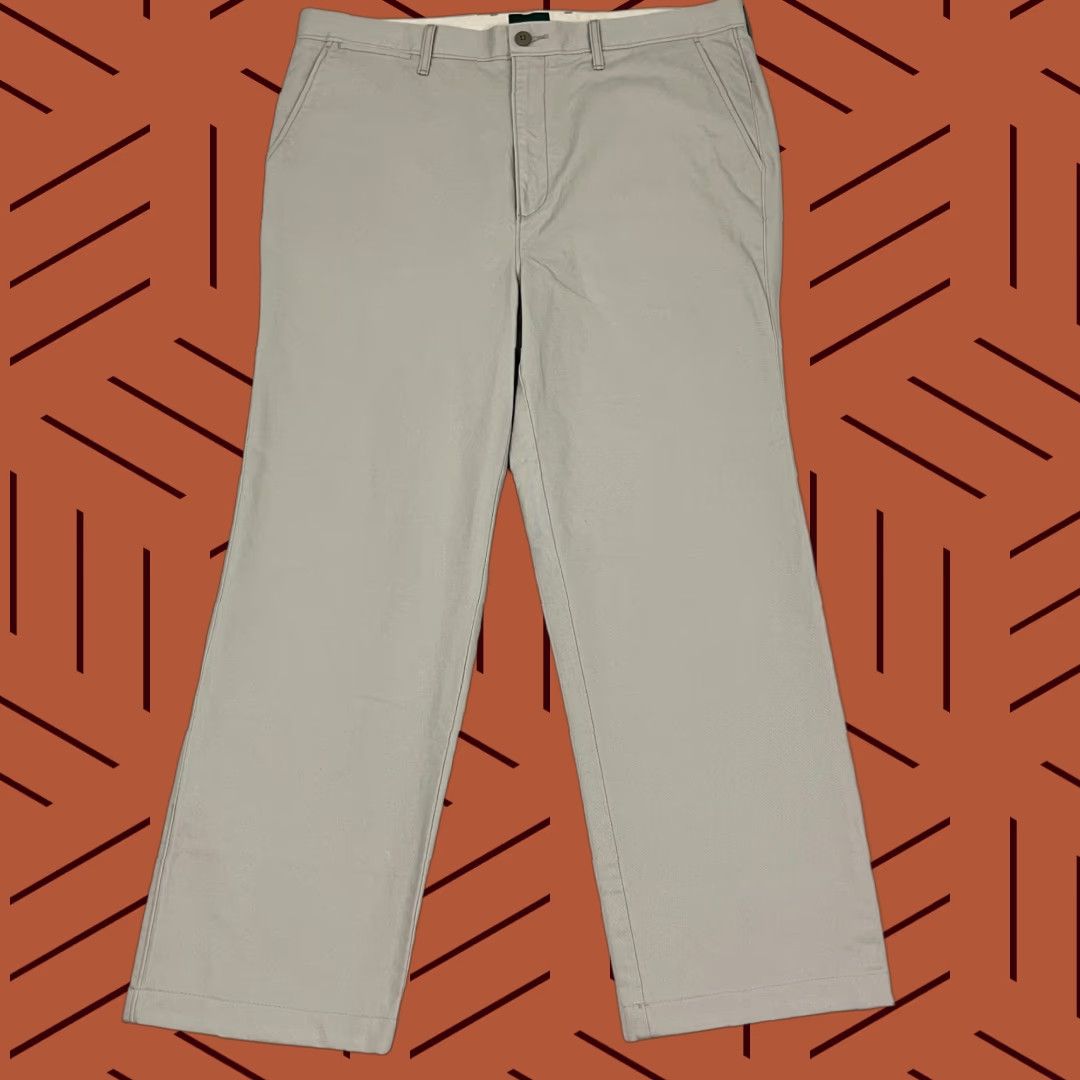 J.Crew J. Crew Oarsman Chino Pants Mens 35 x 27 Beige Straight 5-Pocket Flat Front Regular Size US 35 - 1 Thumbnail