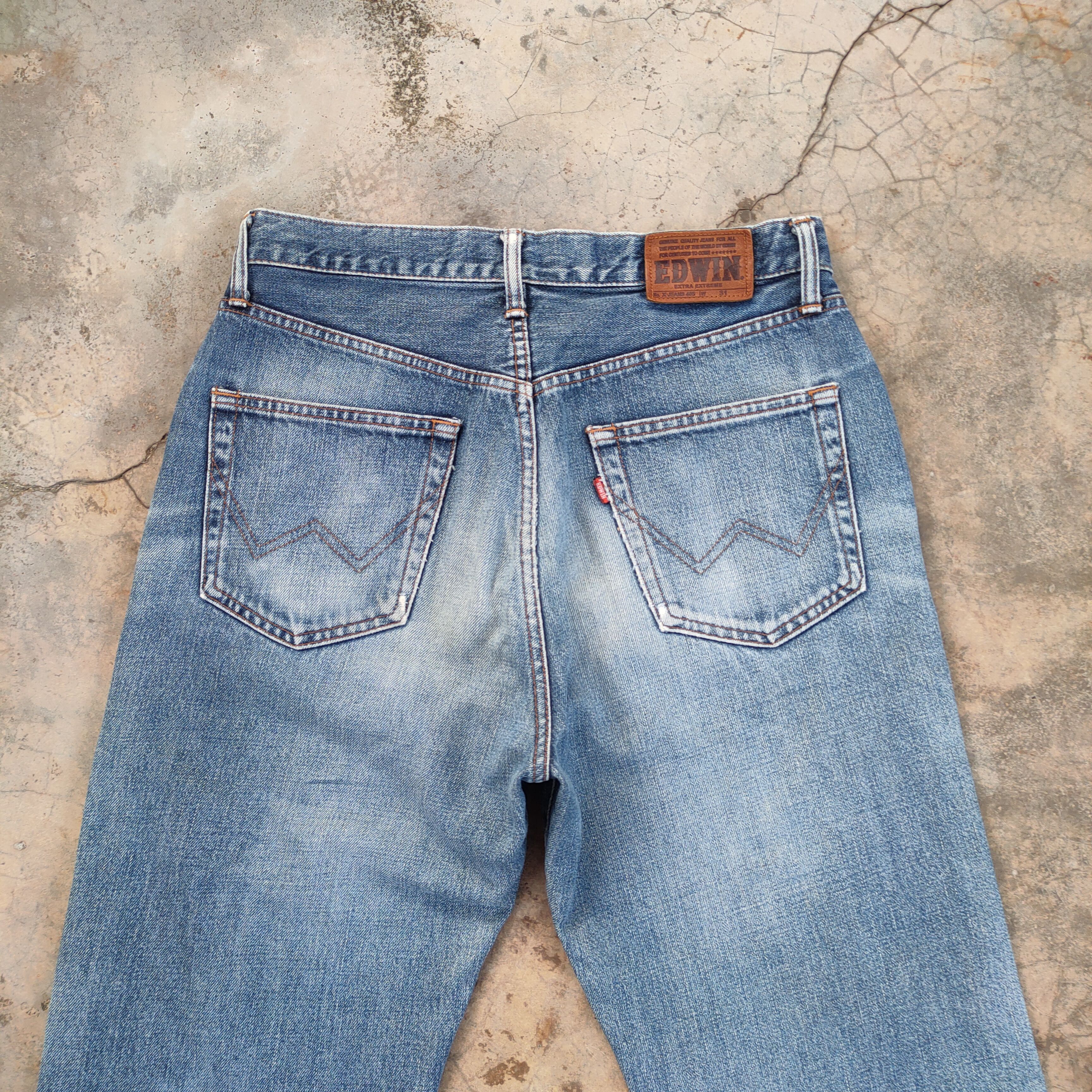 Japanese Brand EDWIN VINTAGE FADED DISTRESSED JEAN DENIM PANTS W32 Size US 32 / EU 48 - 11 Thumbnail