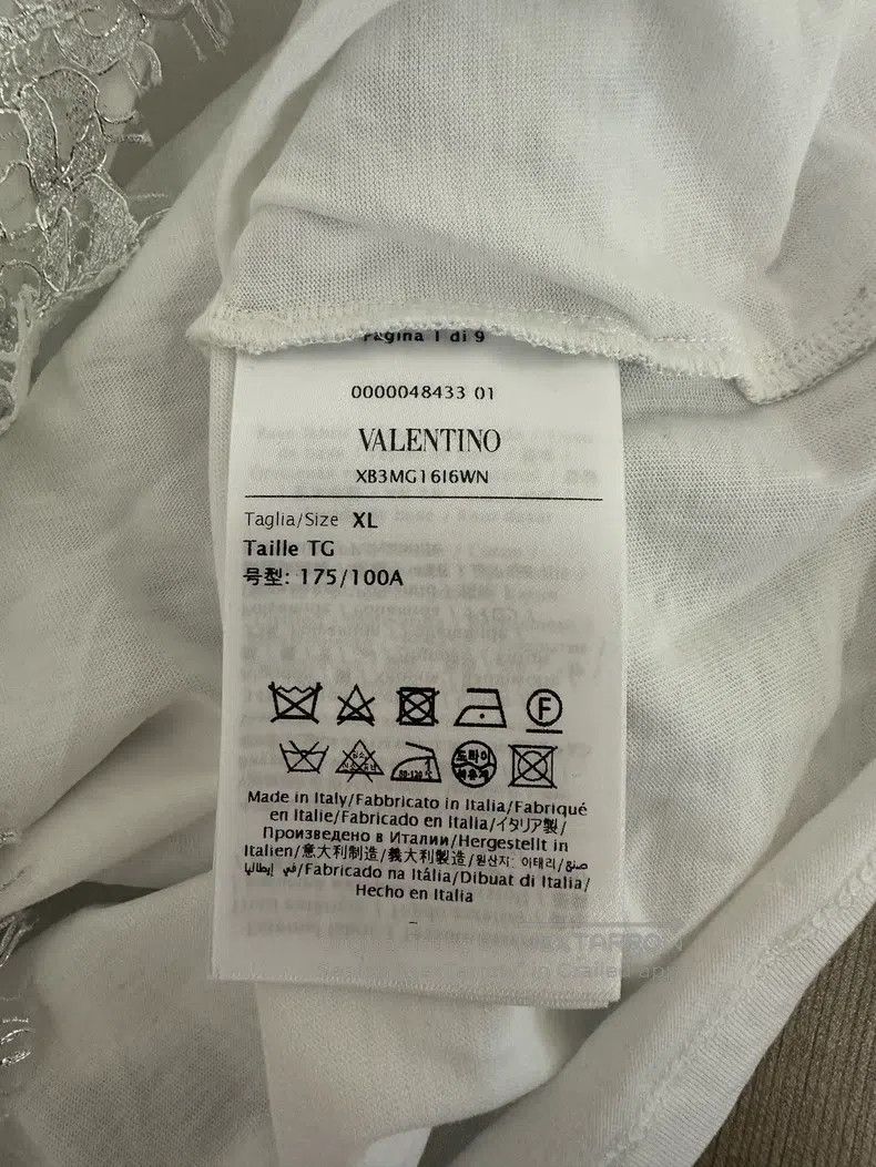 Valentino Valentino Silver fine glitter lace paneled short sleeves Size XL / US 12-14 / IT 48-50 - 5 Thumbnail