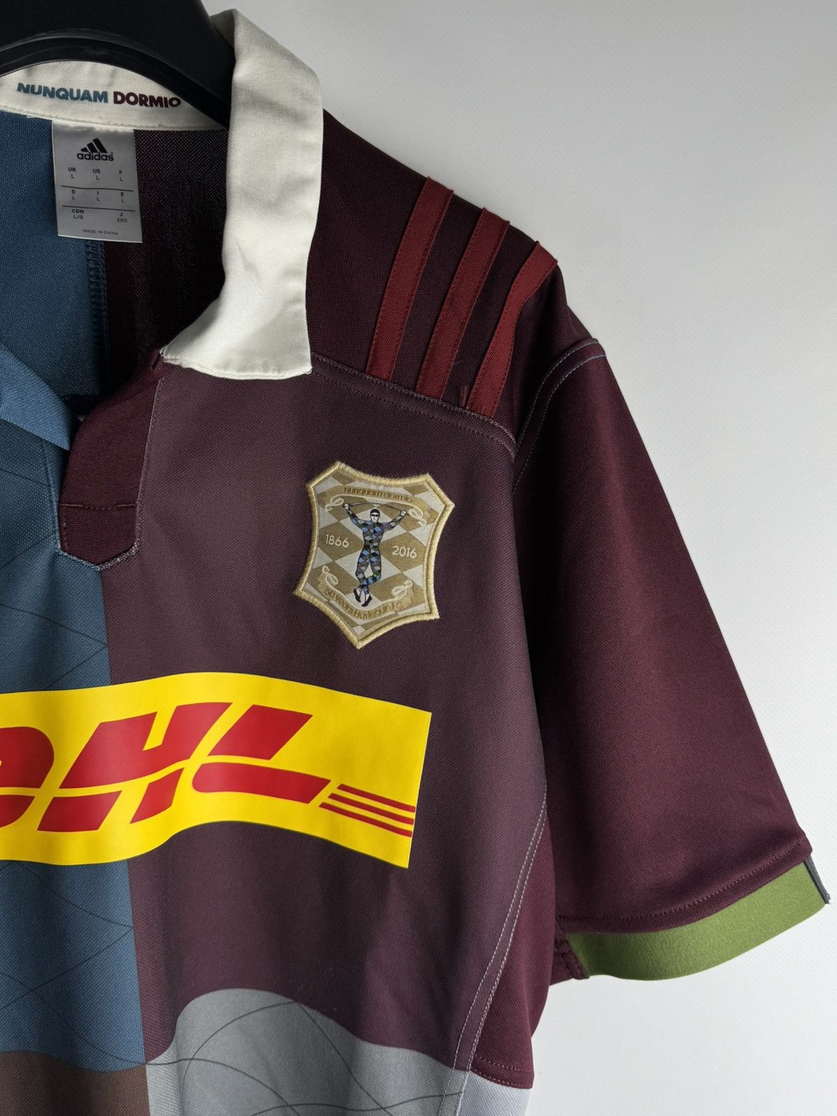 Adidas 2016-17 Harlequins Rugby Adidas 150th Anniversary Home Shirt Size US L / EU 52-54 / 3 - 2 Thumbnail